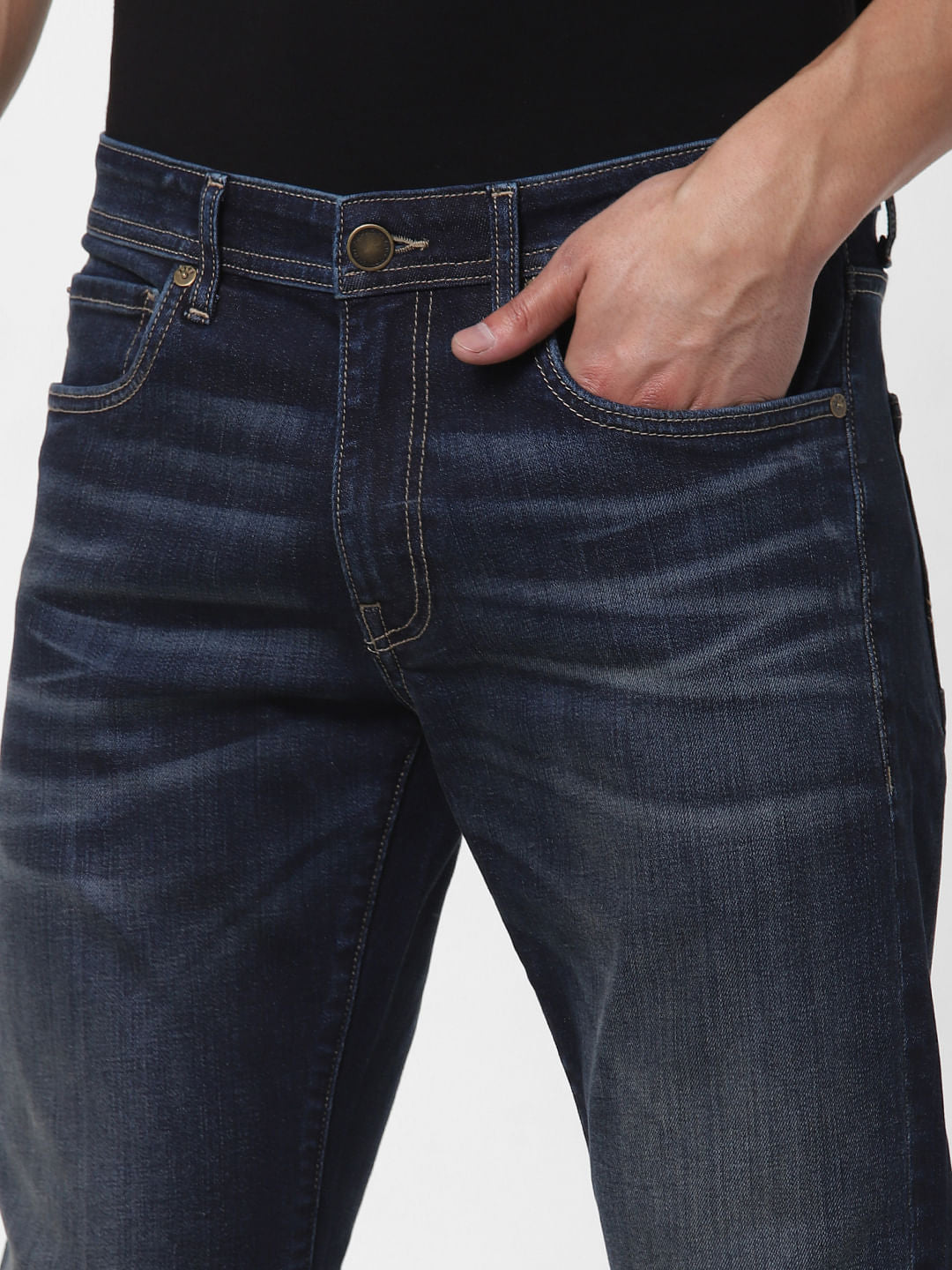 Blue Low Rise Glenn Slim Fit Jeans