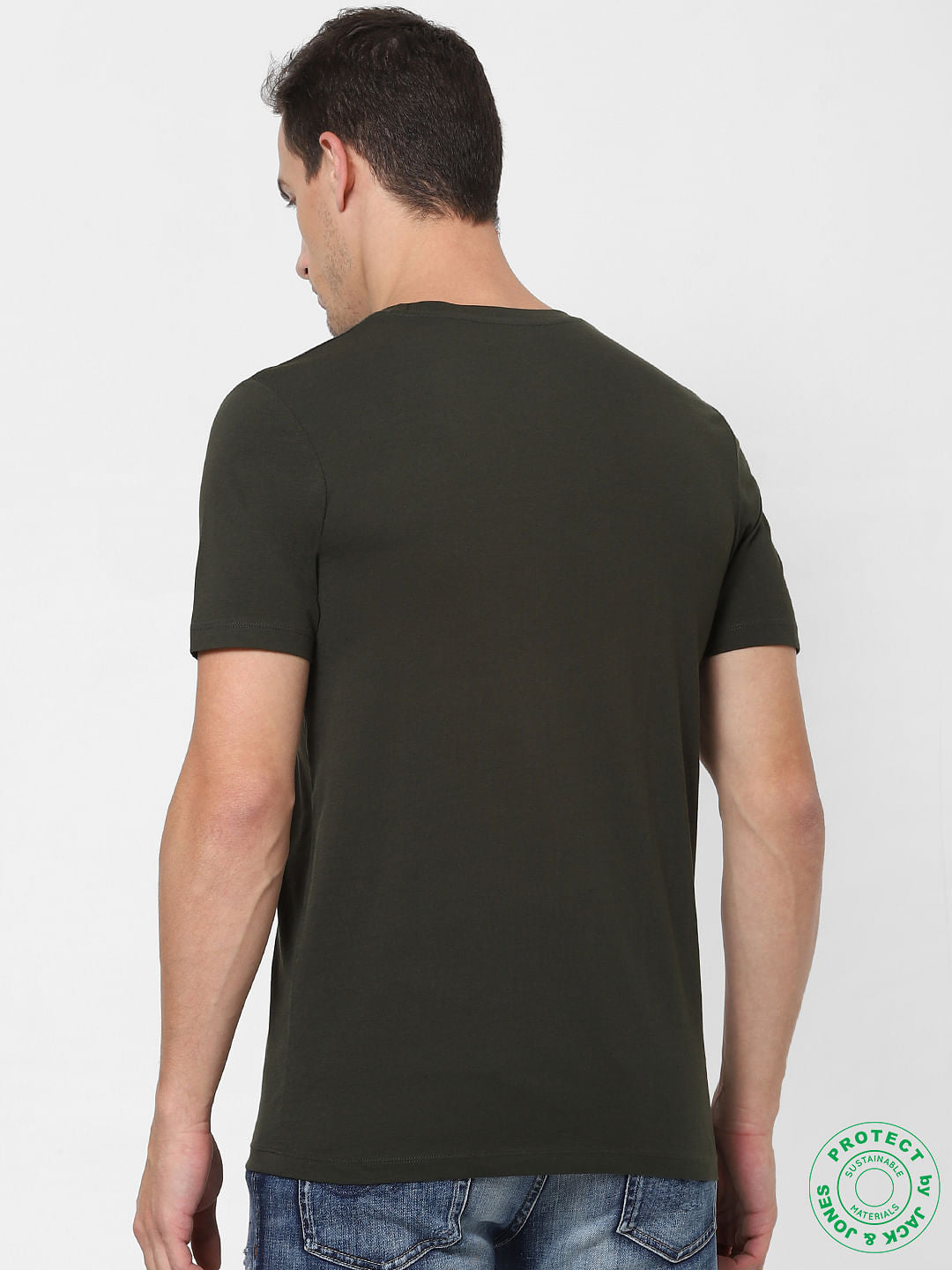 Dark Green Graphic Print T-shirt