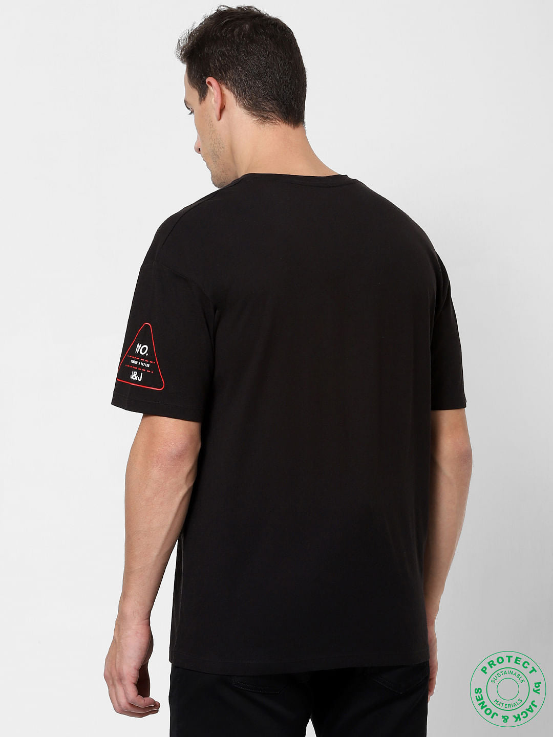 Black Logo Print Crew Neck T-shirt