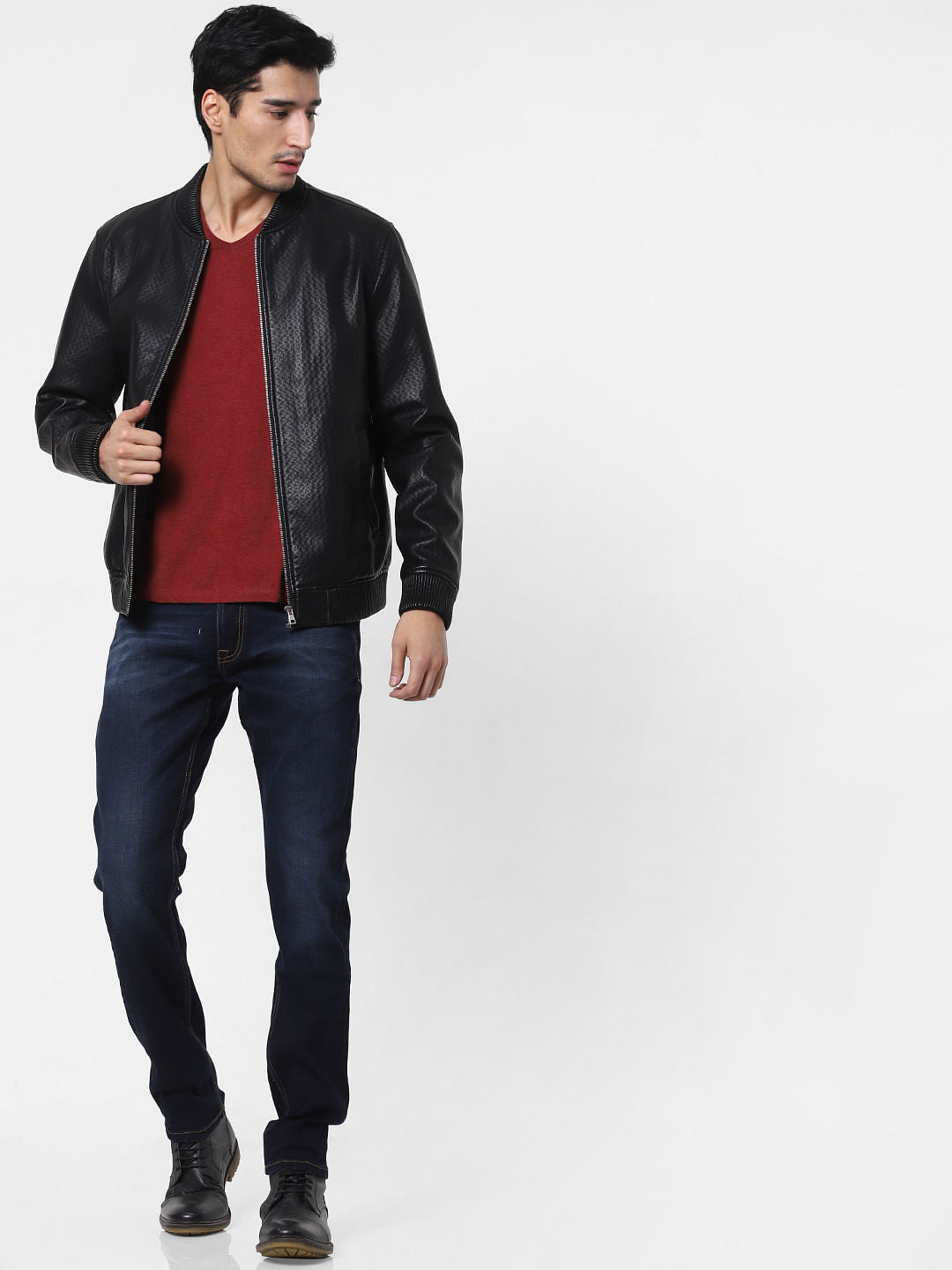 Dark Blue Low Rise Glenn Slim Fit Jeans