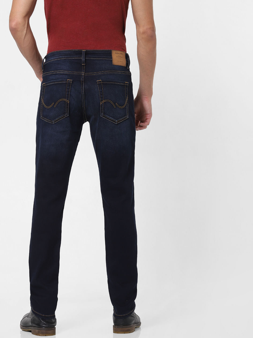 Dark Blue Low Rise Glenn Slim Fit Jeans