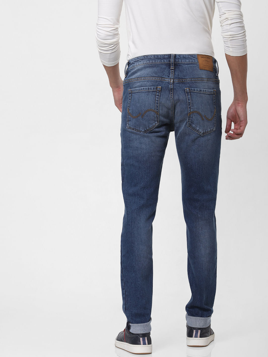 Blue Low Rise Ben Washed Skinny Jeans