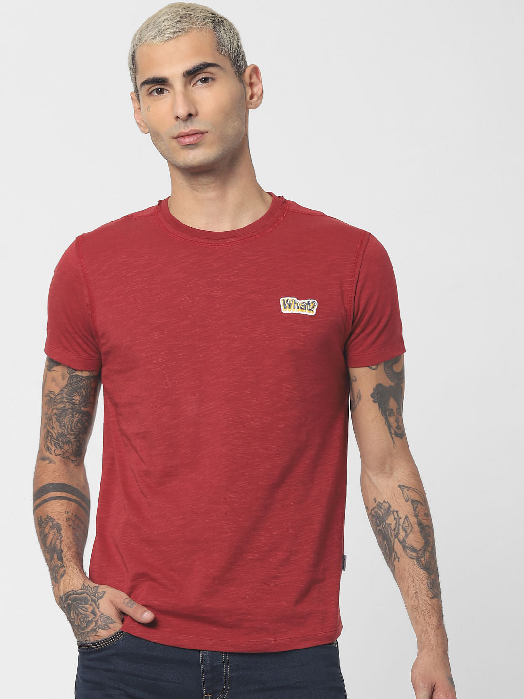 Red Crew Neck T-shirt