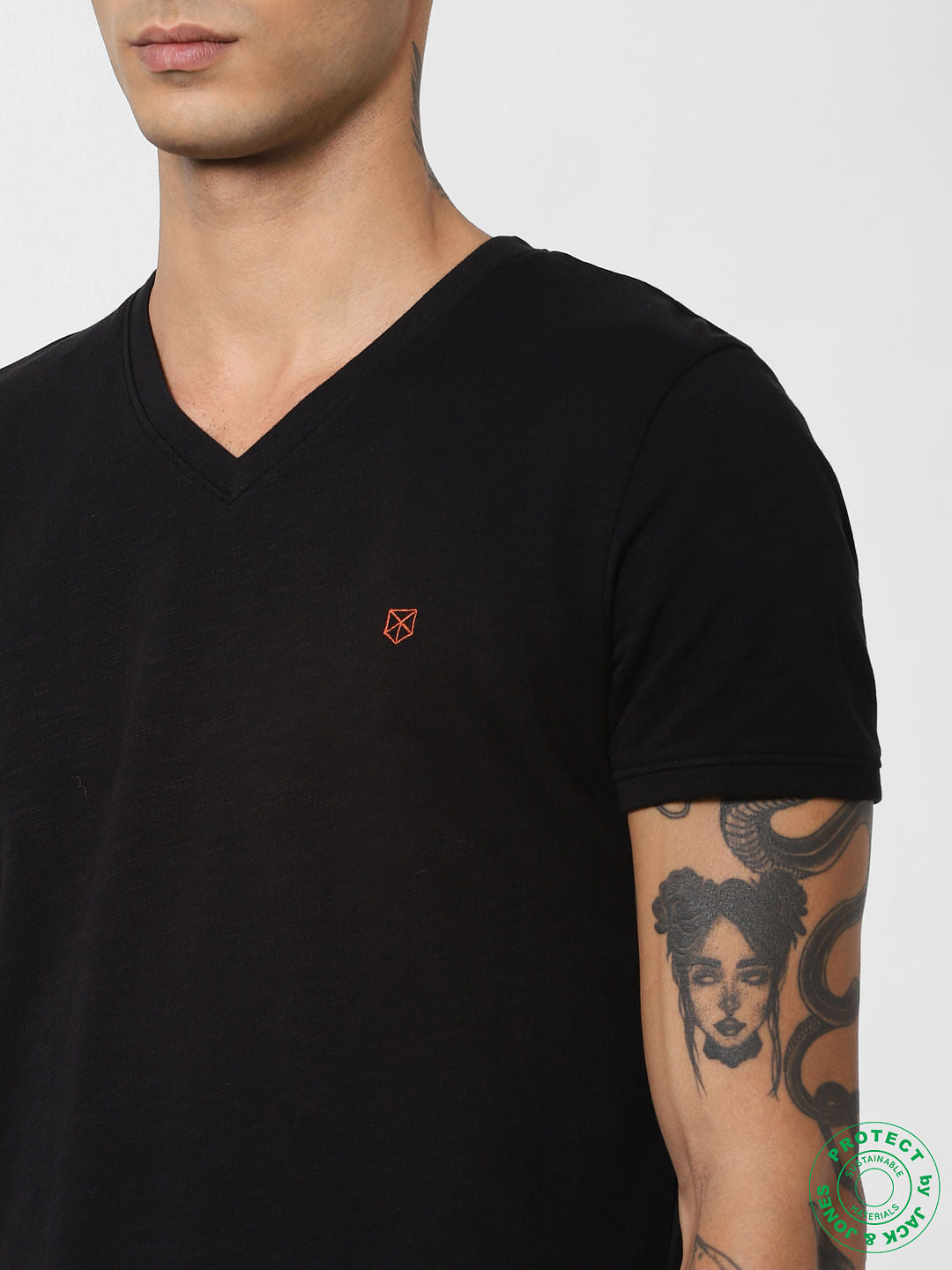 Black V Neck T-shirt