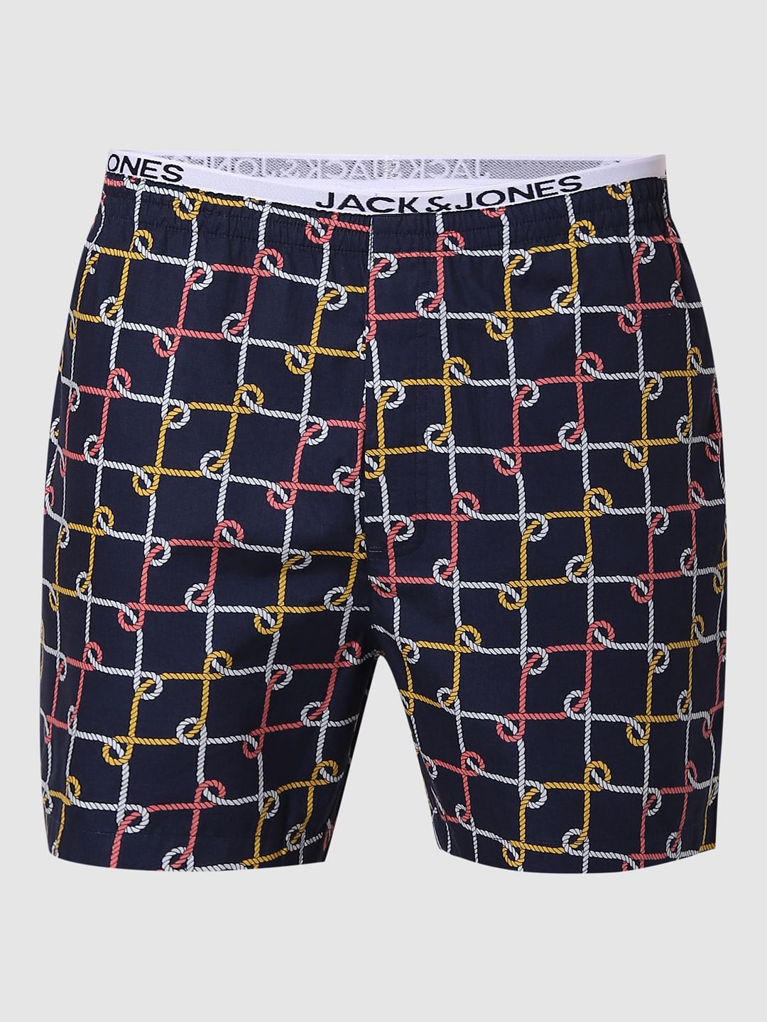 Dark Blue Rope Print Boxers