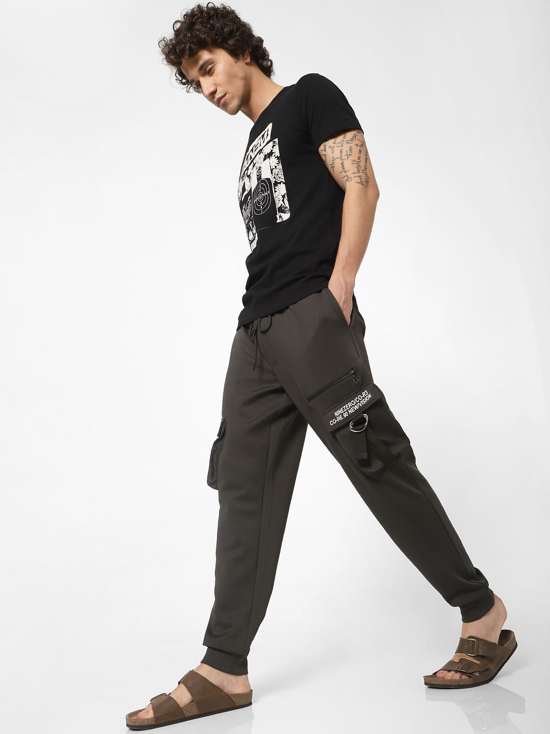 Green Low Rise Drawstring Sweatpants