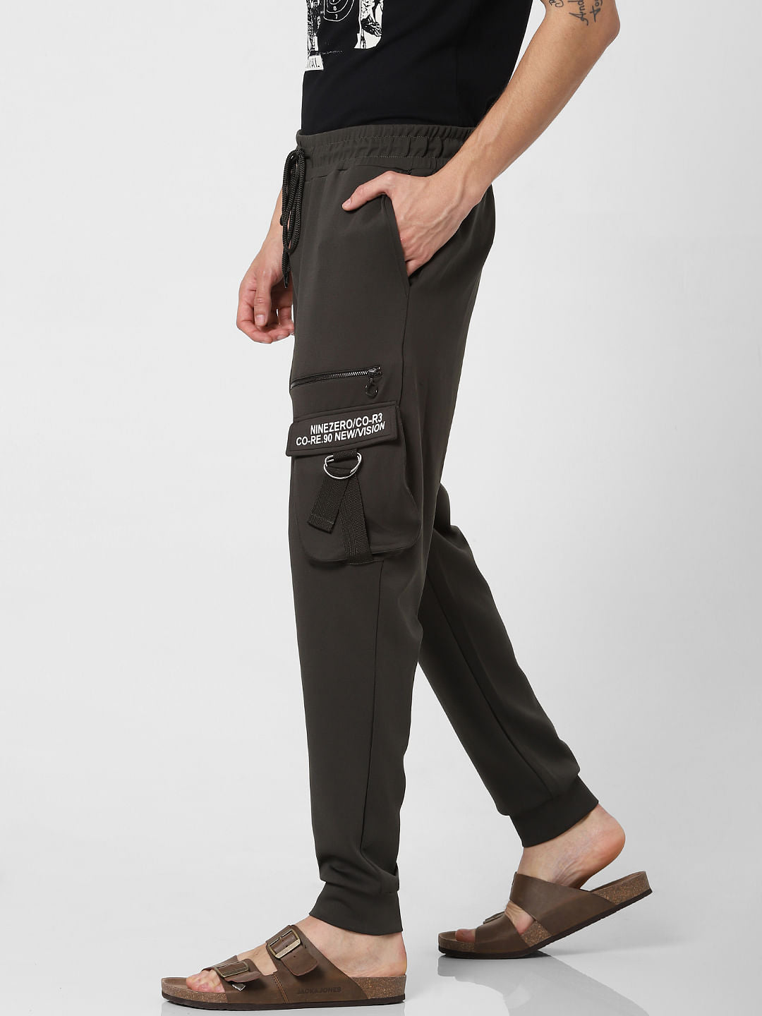 Green Low Rise Drawstring Sweatpants