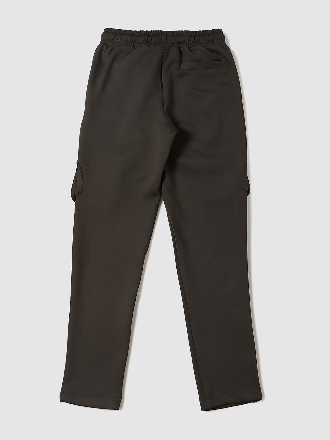 Boys Black Mid Rise Sweatpants