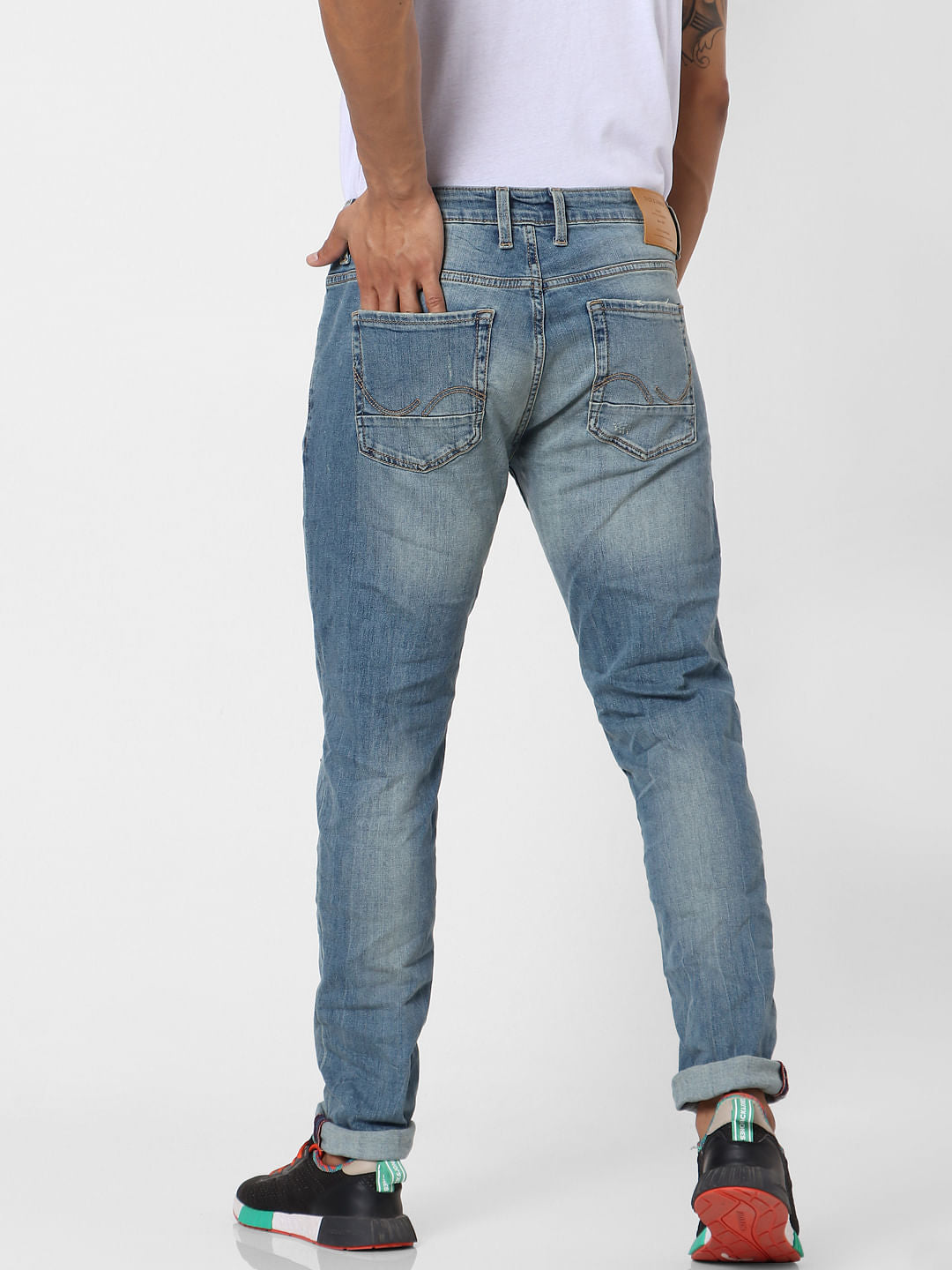 Light Blue Mid Rise Ben Skinny Fit Jeans
