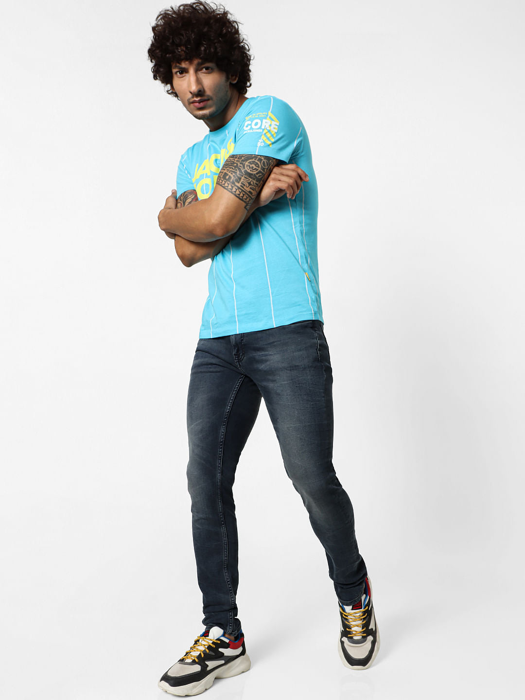 Dark Blue Low Rise Liam Skinny Fit Jeans