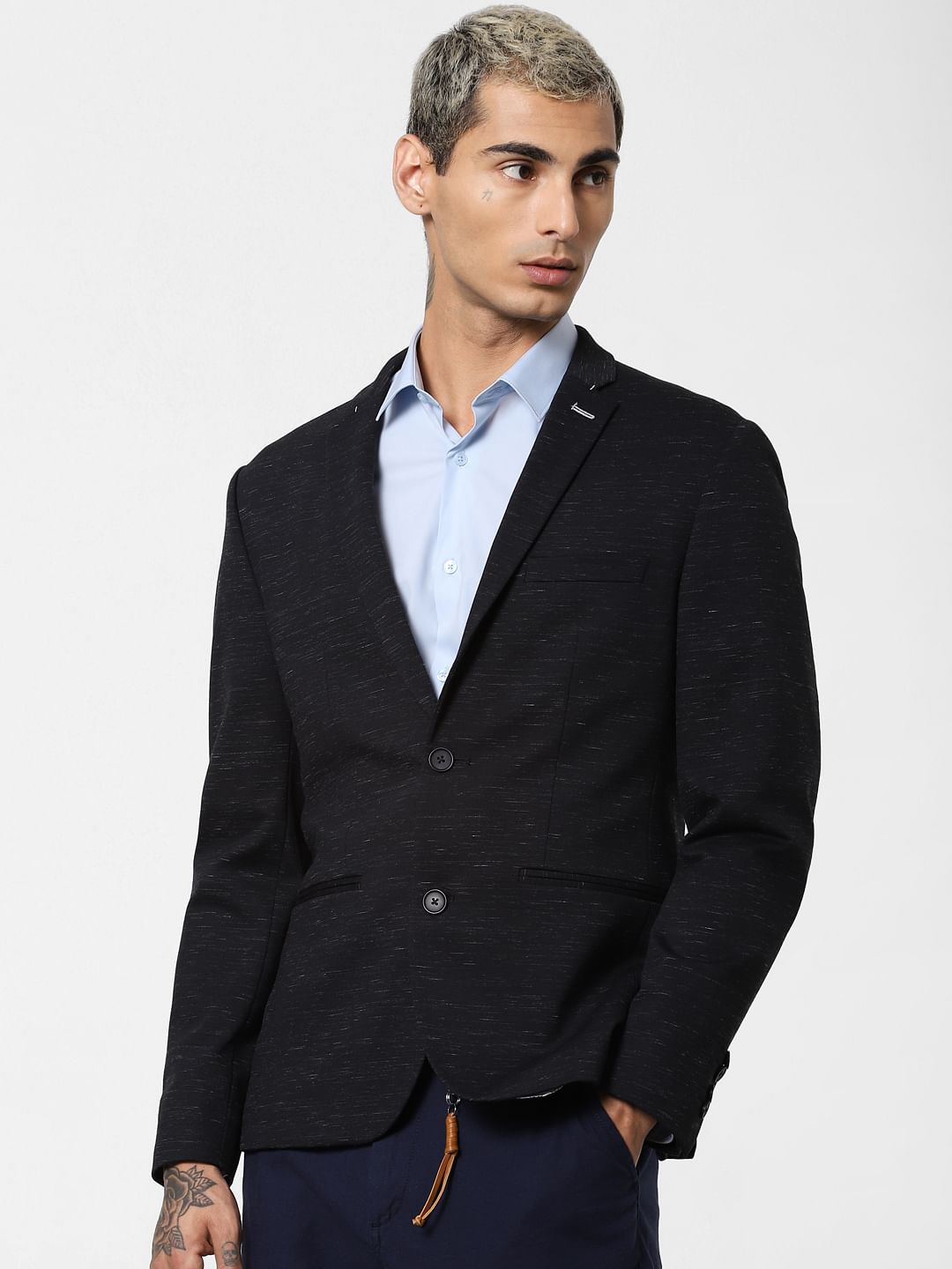Black Linen Blazer