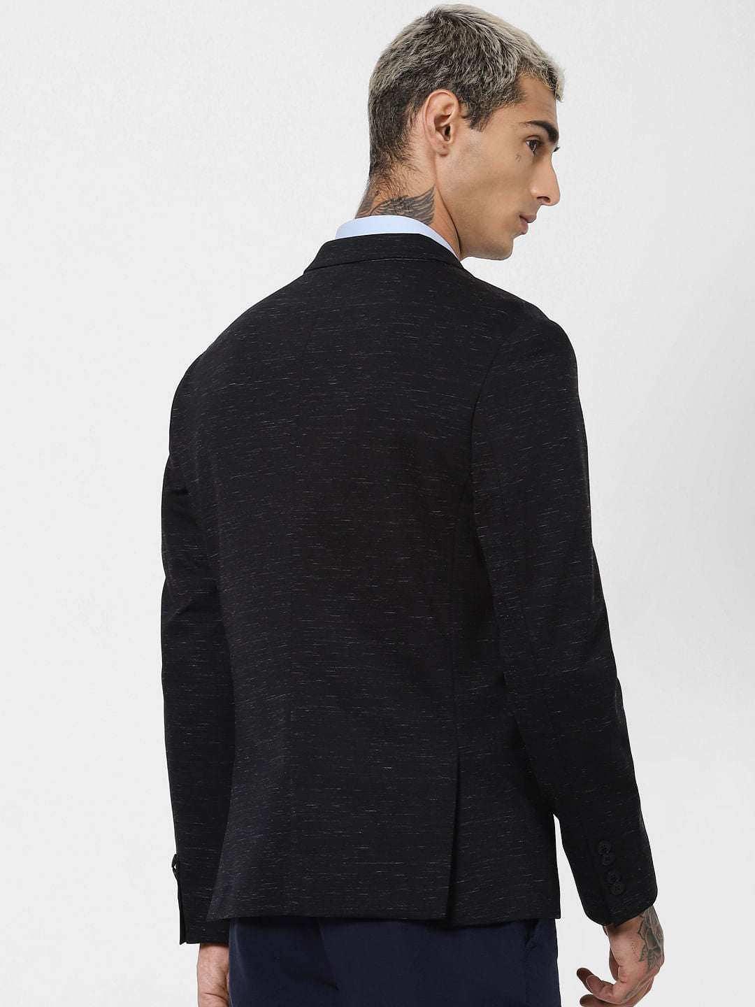 Black Linen Blazer
