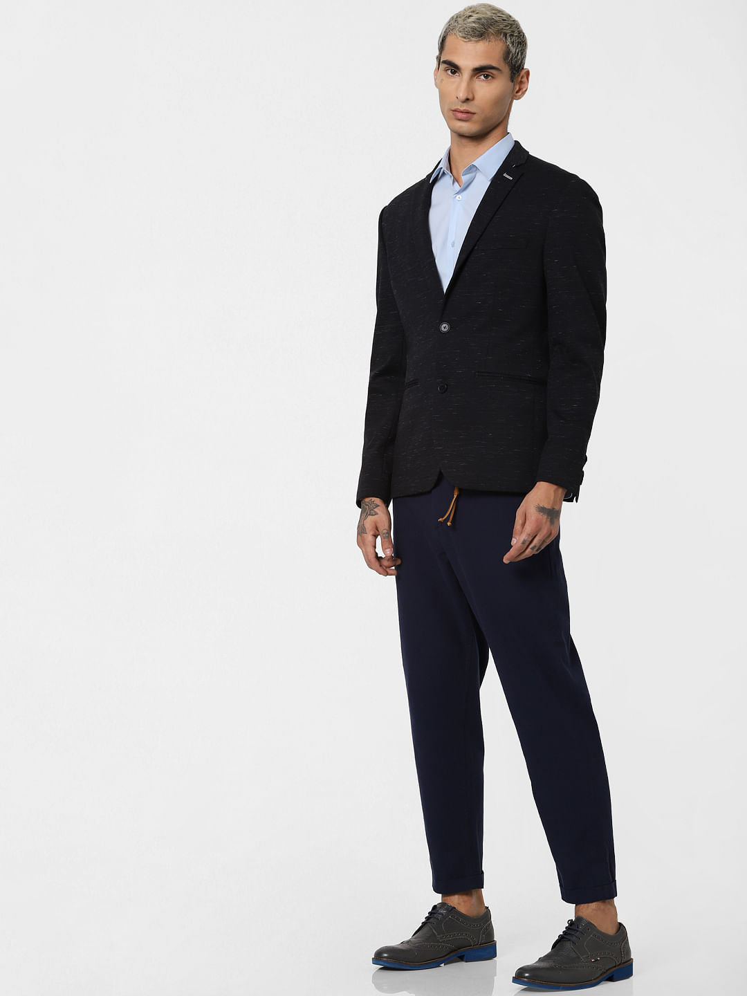 Black Linen Blazer