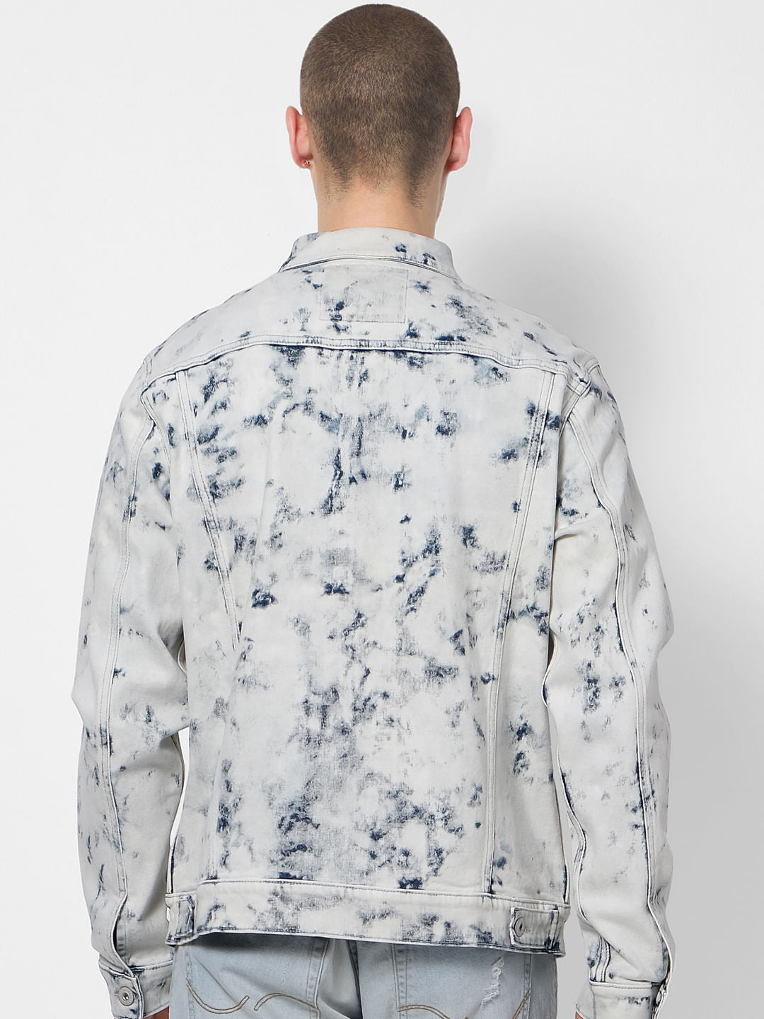 Blue Acid Washed Denim Jacket