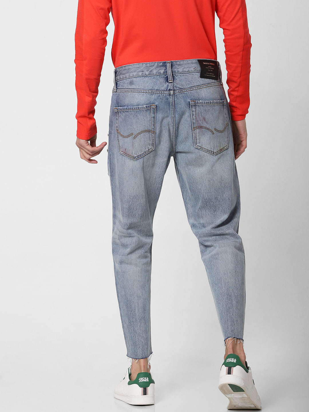 Light Blue Mid Rise Frank Anti Fit Ripped Jeans