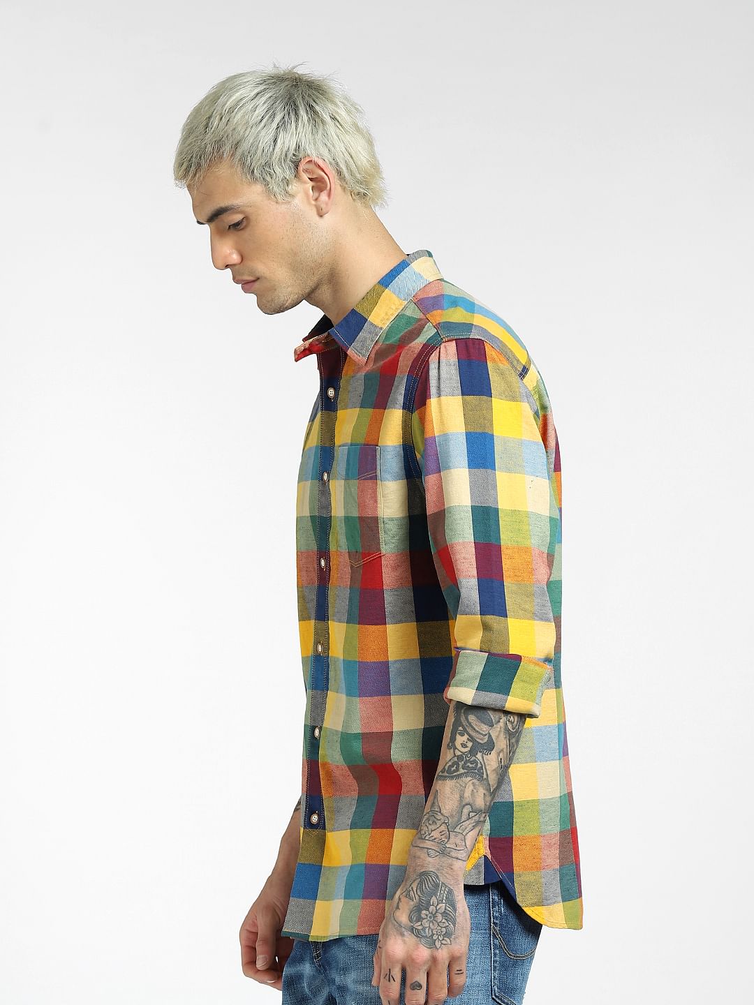 Multi-coloured Check Full Sleeves Shirt