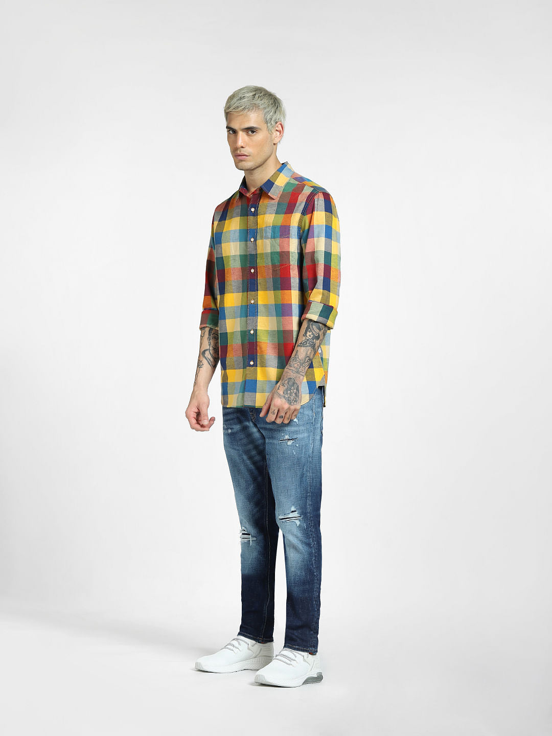 Multi-coloured Check Full Sleeves Shirt