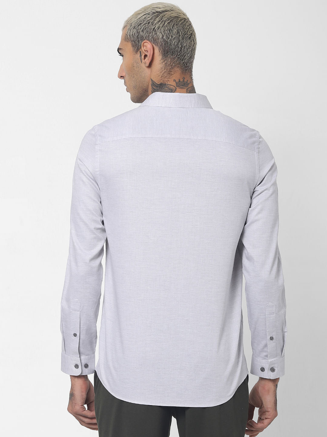 Light Grey Full Sleeves Shirt