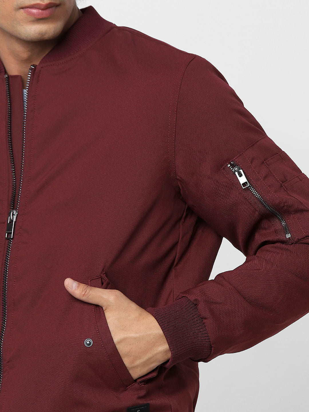 Maroon Bomber Jacket