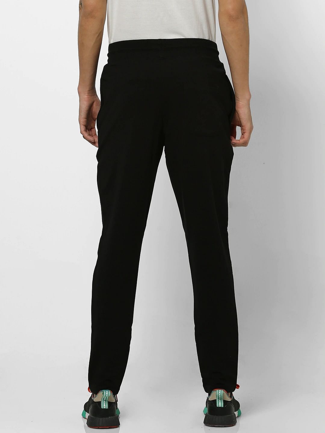 Black Mid Rise Trackpants