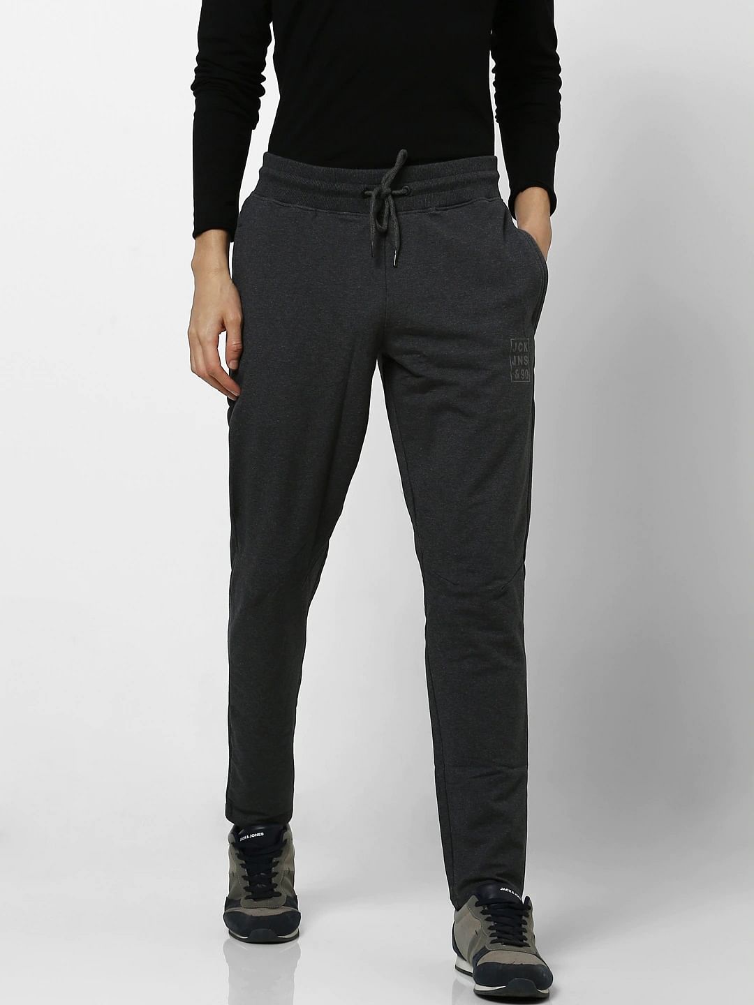 Grey Mid Rise Trackpants