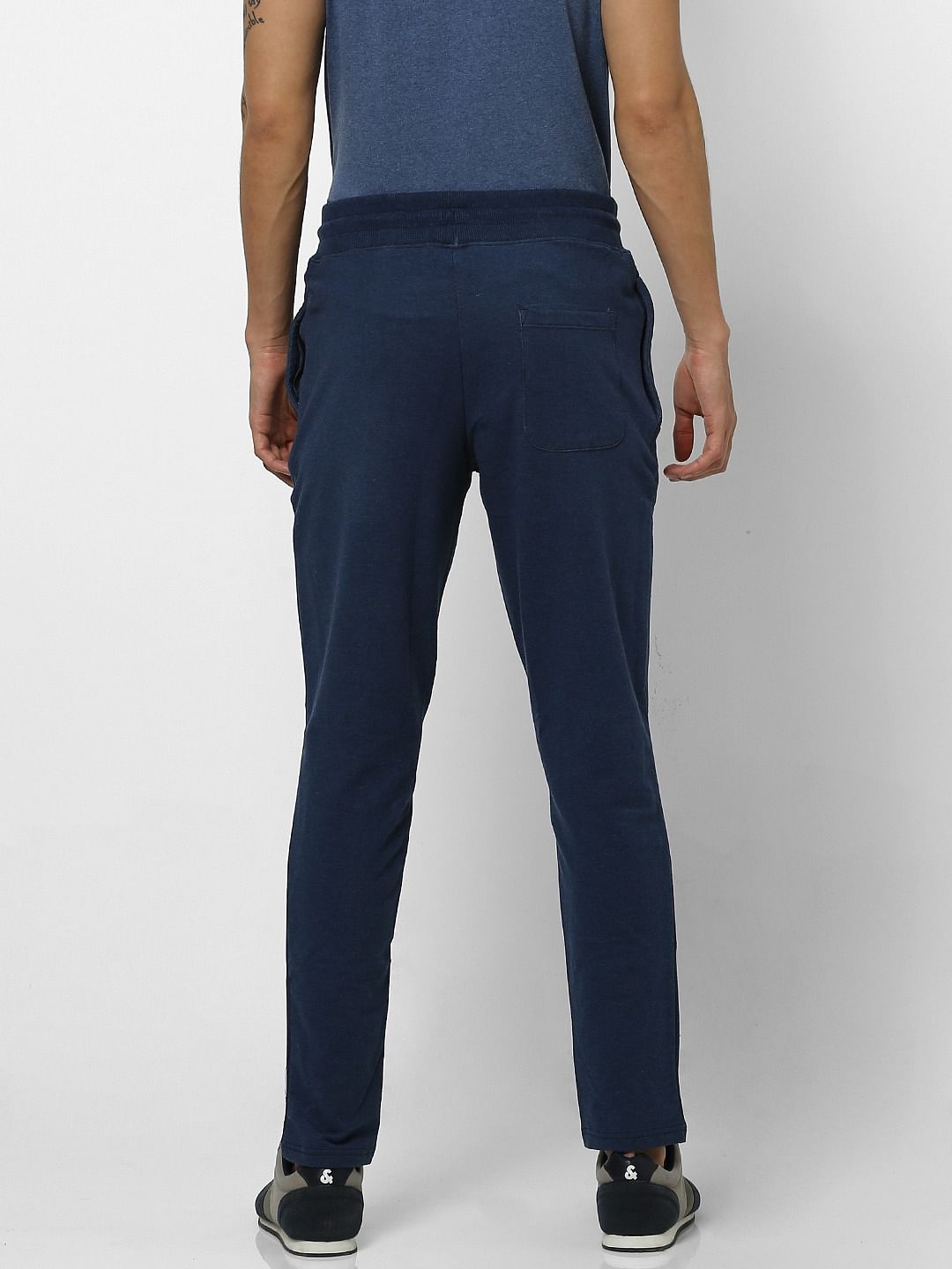Blue Mid Rise Trackpants