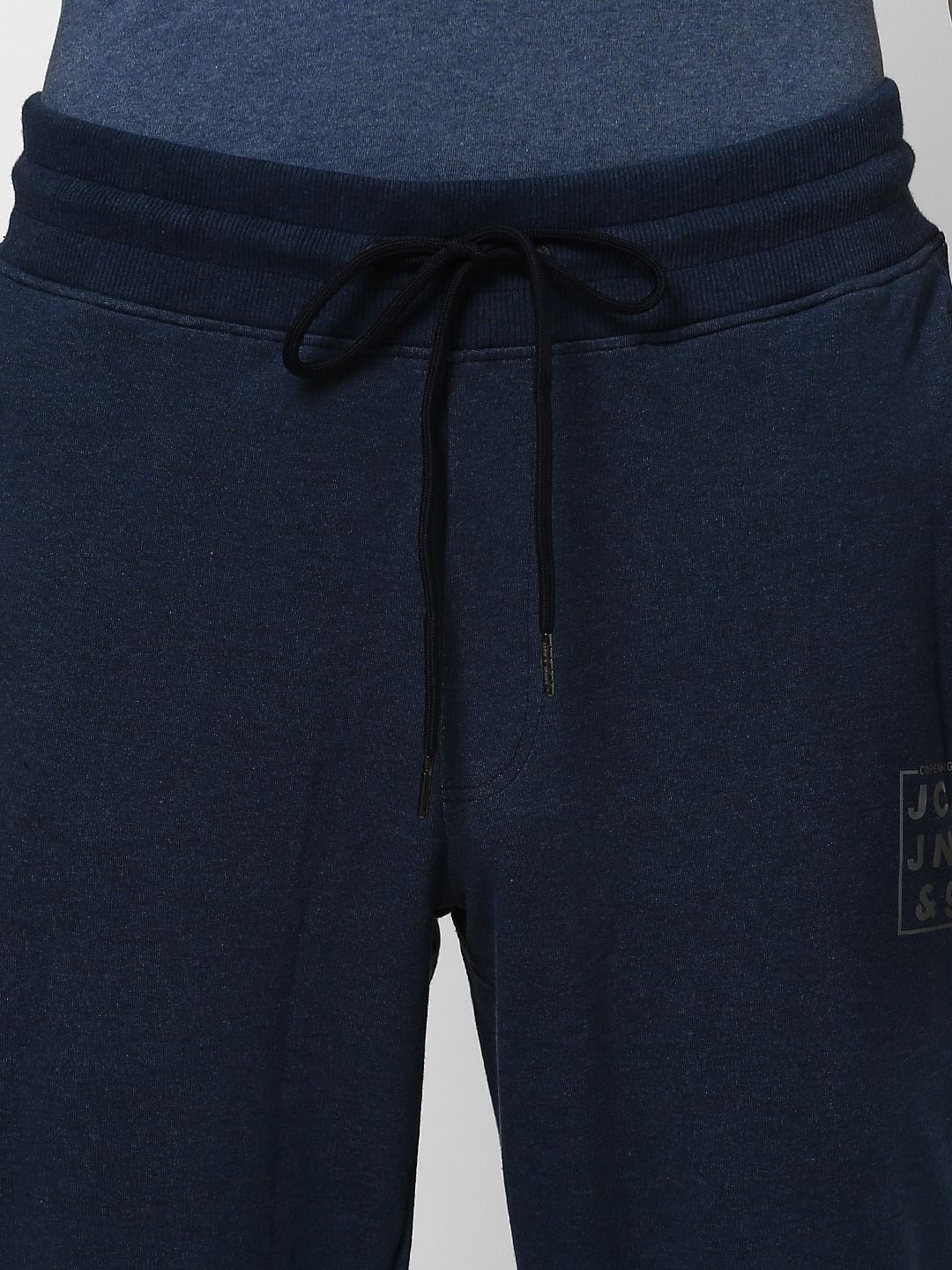 Blue Mid Rise Trackpants