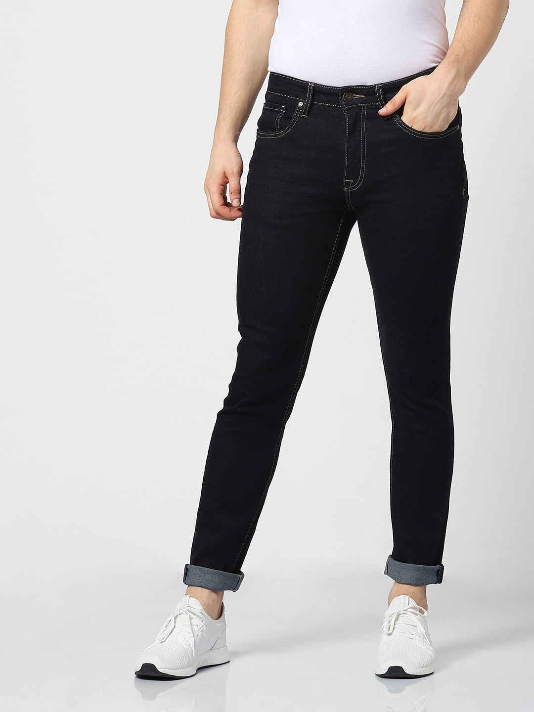 Blue Low Rise Glenn Slim Fit Jeans