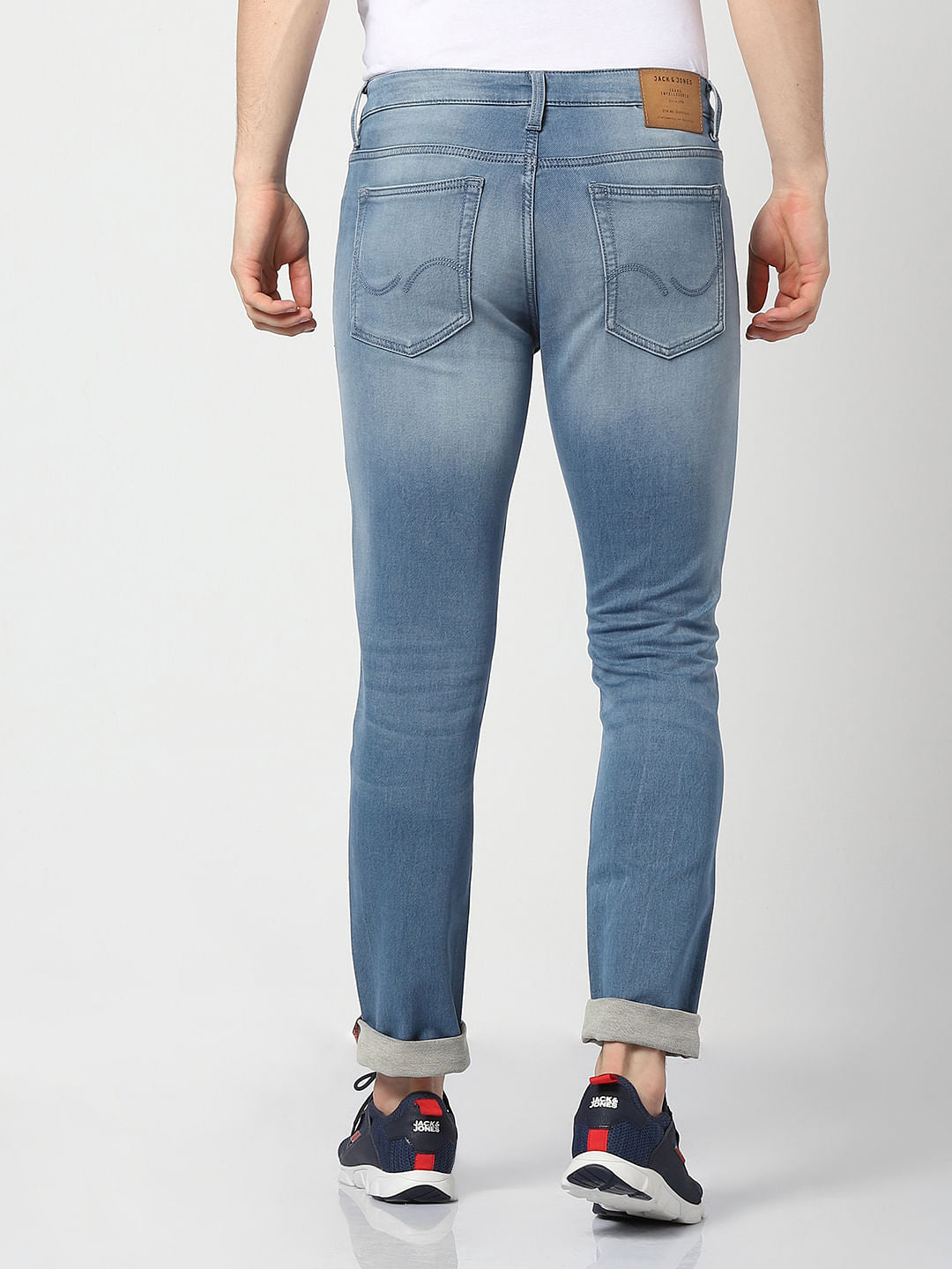 Blue Low Rise Washed Glenn Slim Jeans