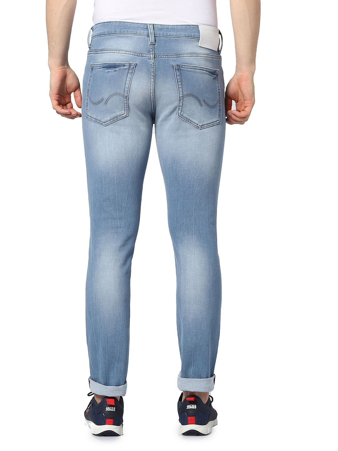 Light Blue Mid Rise Glenn Slim Fit Jeans
