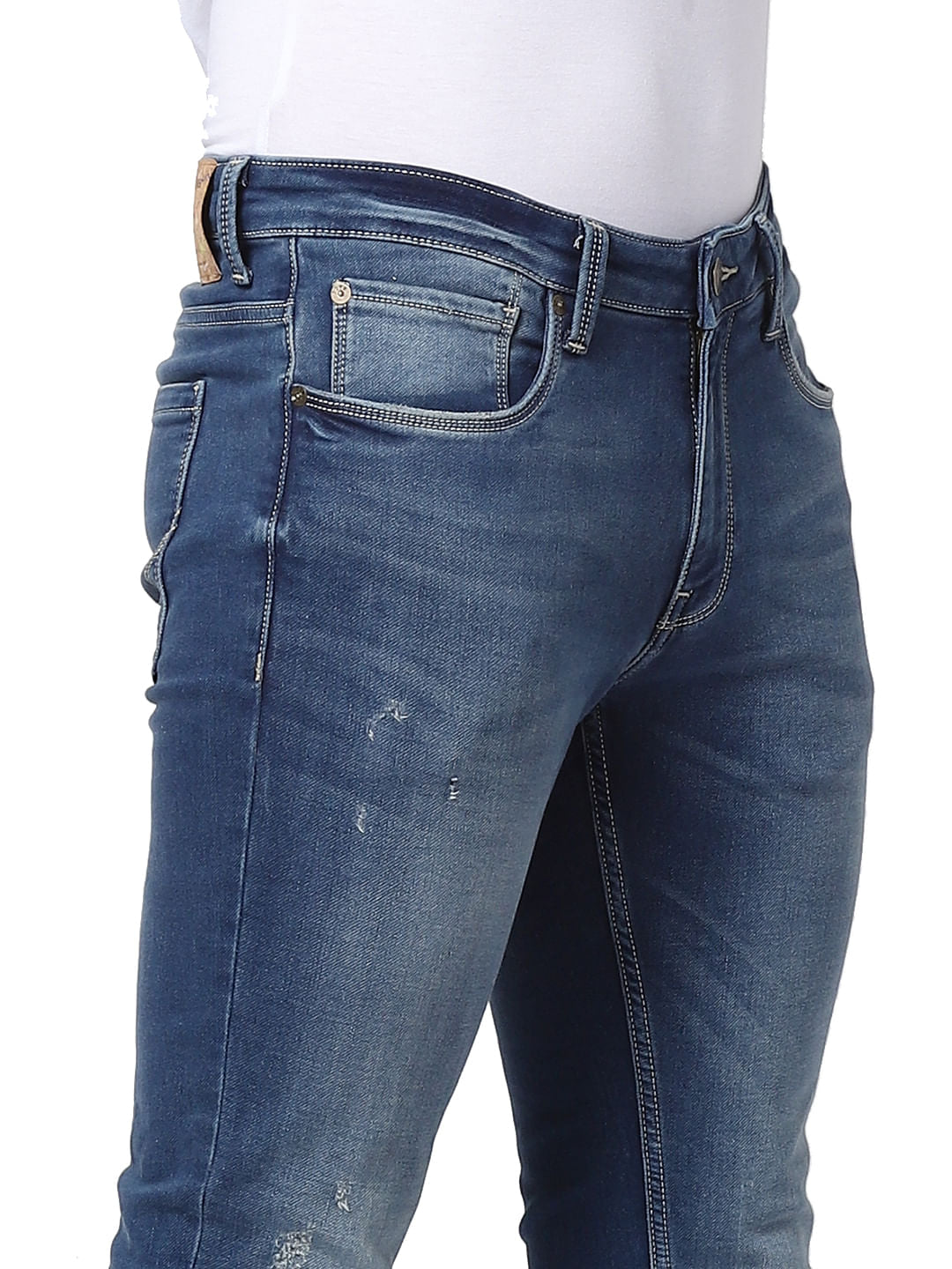 Blue Mid Rise Ben Skinny Jeans