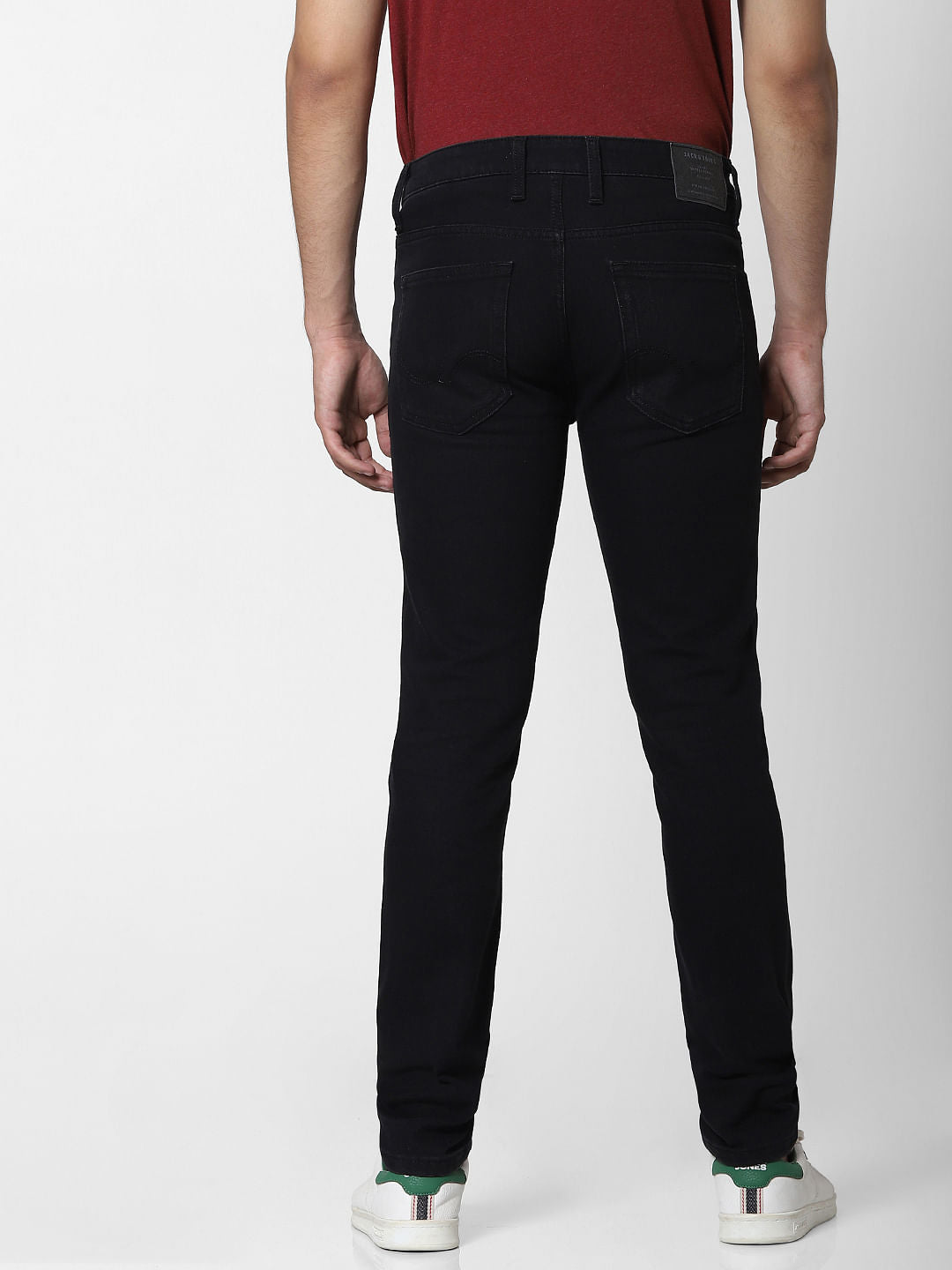 Black Mid Rise Ben Skinny Fit Jeans