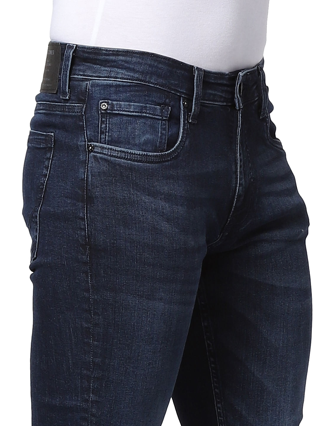 Dark Blue Mid Rise Glenn Slim Fit Jeans
