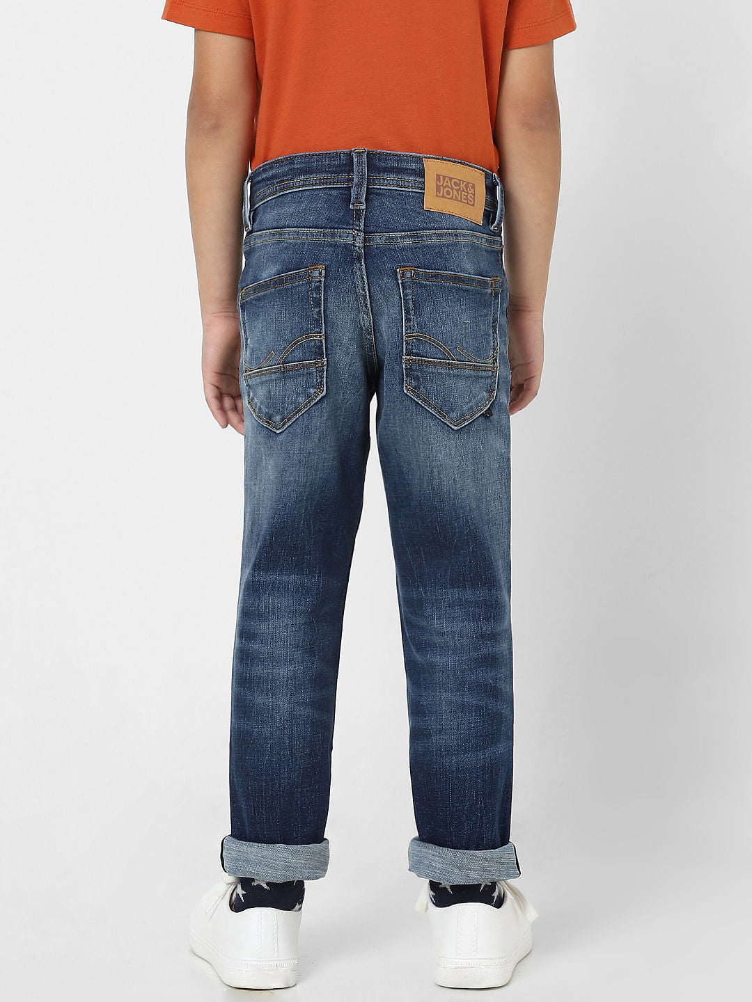 Boys Blue Mid Rise Clark Straight Jeans
