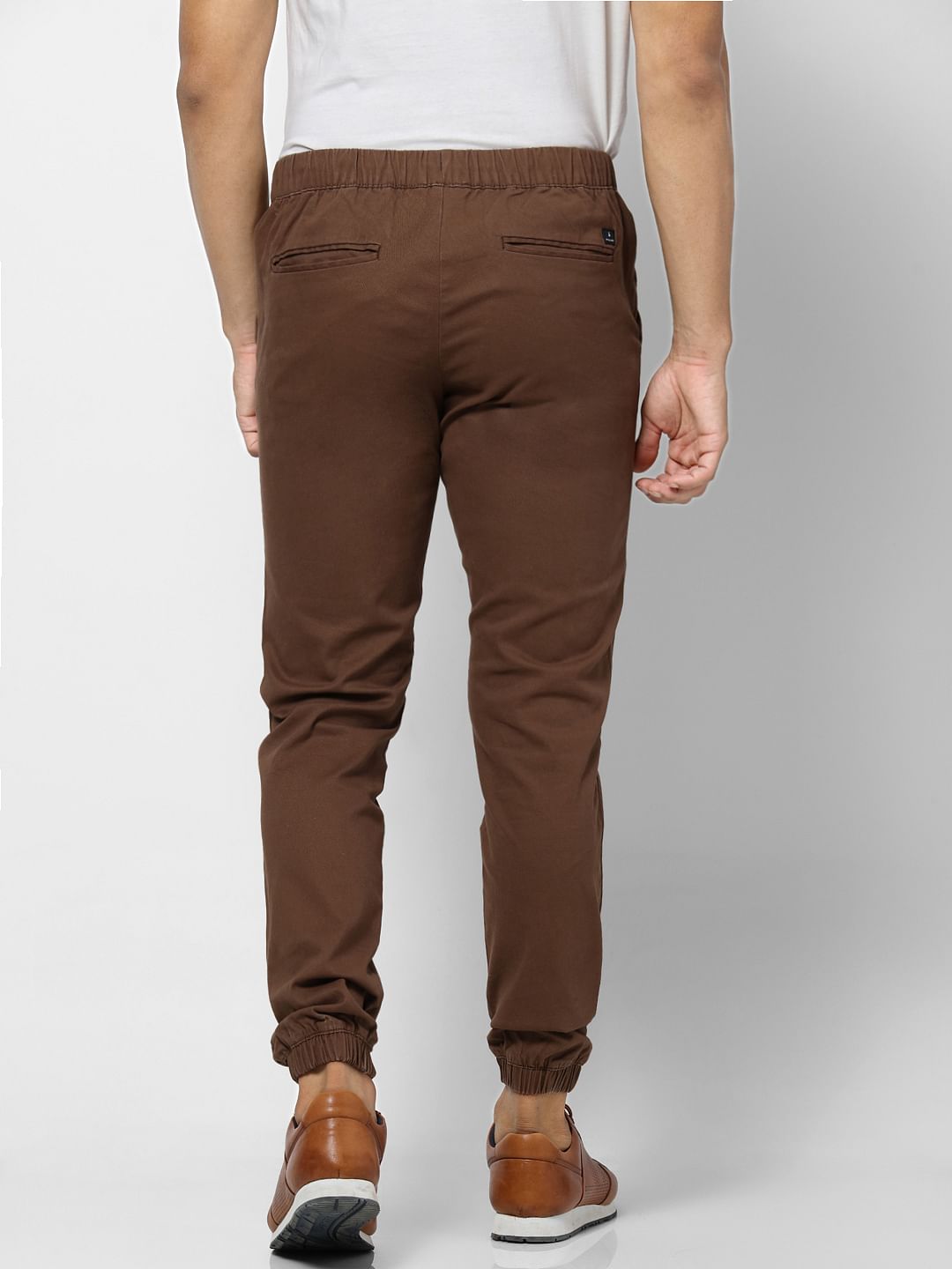 Dark Brown Drawstring Joggers