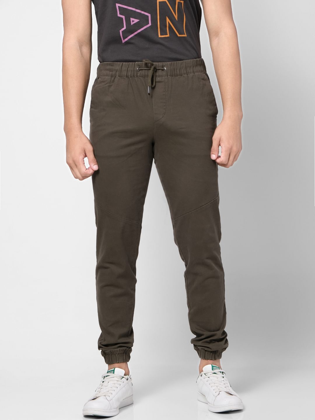 Dark Green Drawstring Joggers