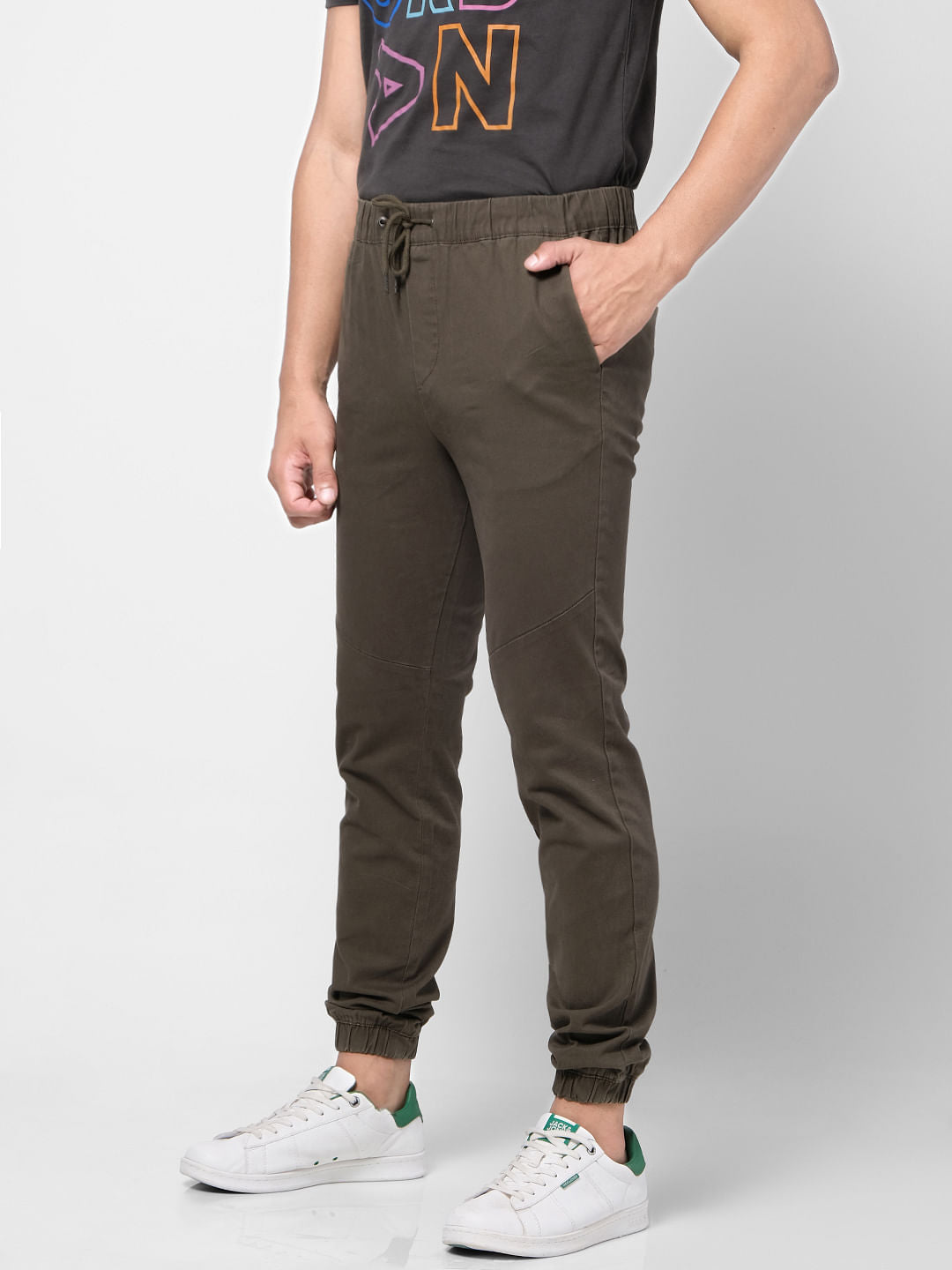 Dark Green Drawstring Joggers