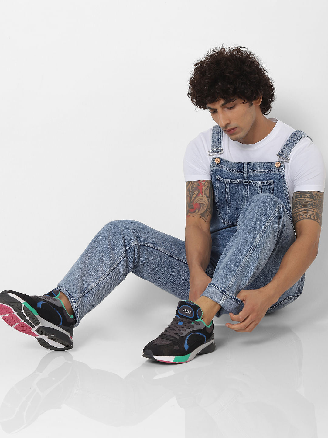 Light Blue Washed Dungarees