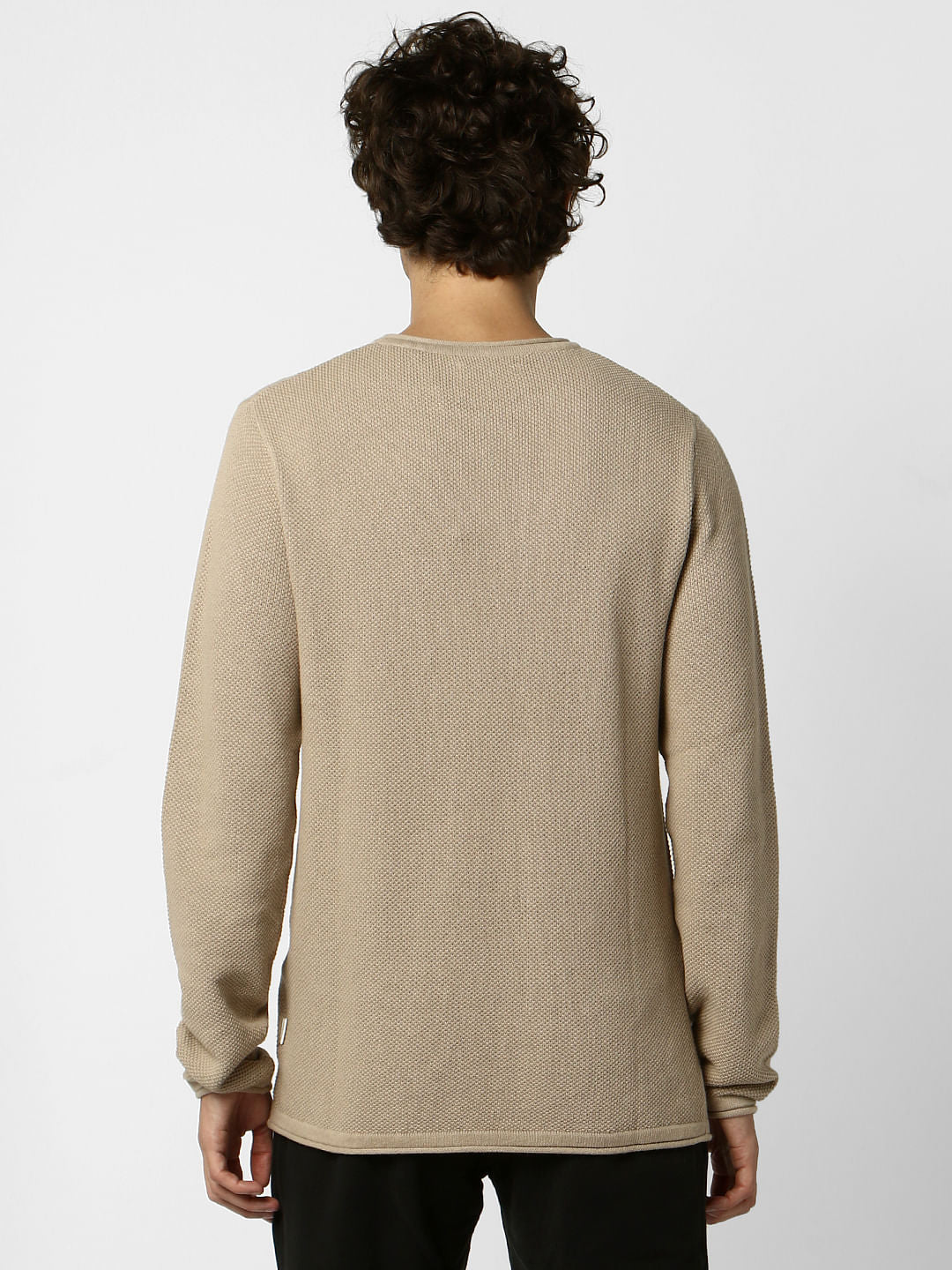 Brown Textured Pullover