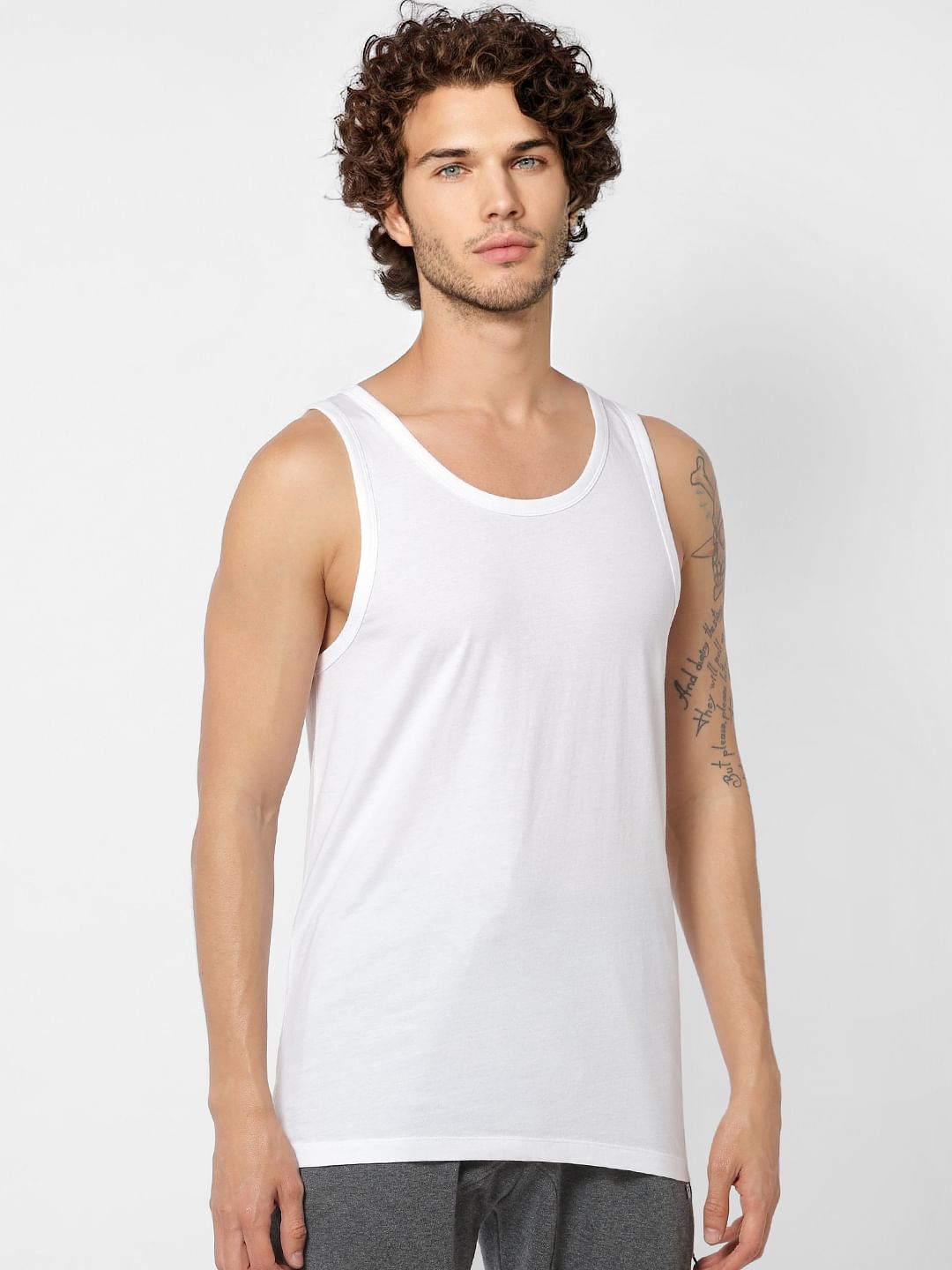 Pack of 2 White Vests