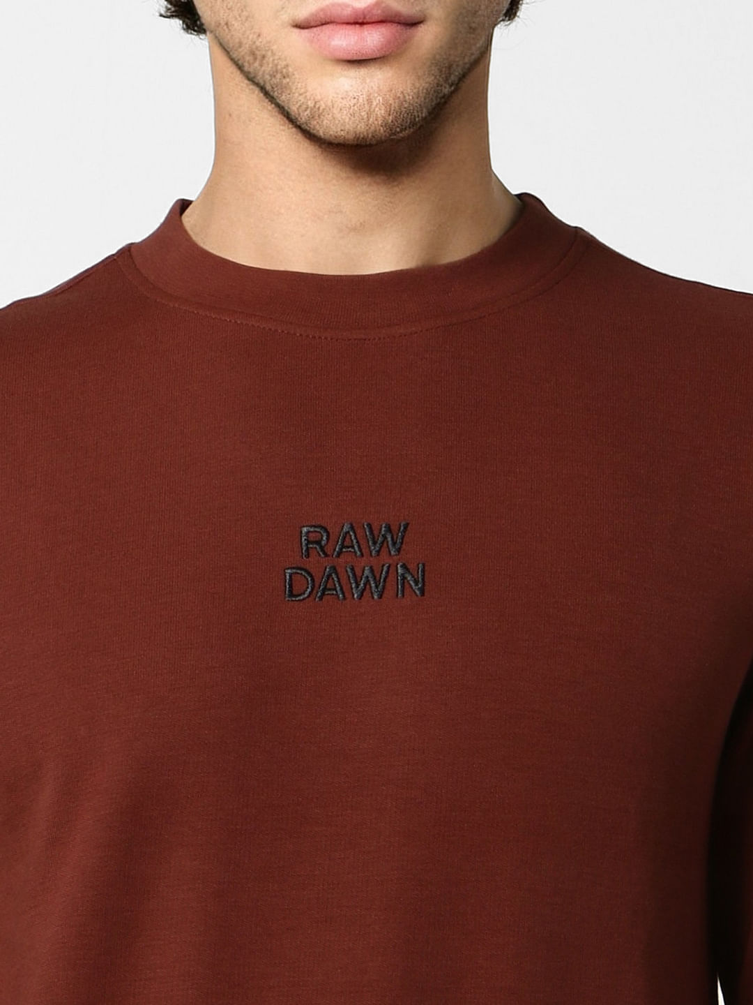 Brown Text Print Sweatshirt