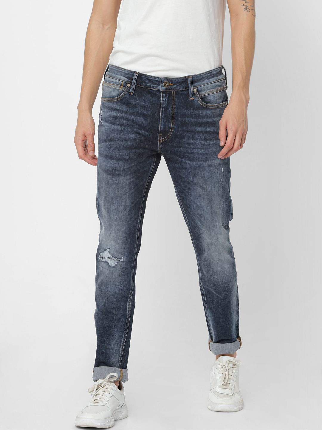Dark Blue Low Rise Liam Skinny Fit Jeans