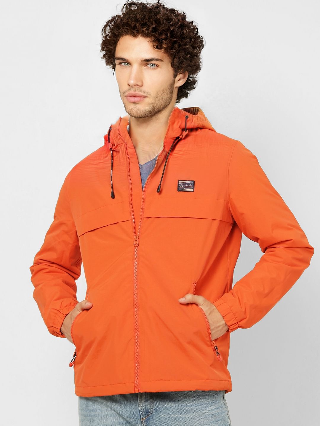 Orange Hooded Jacket