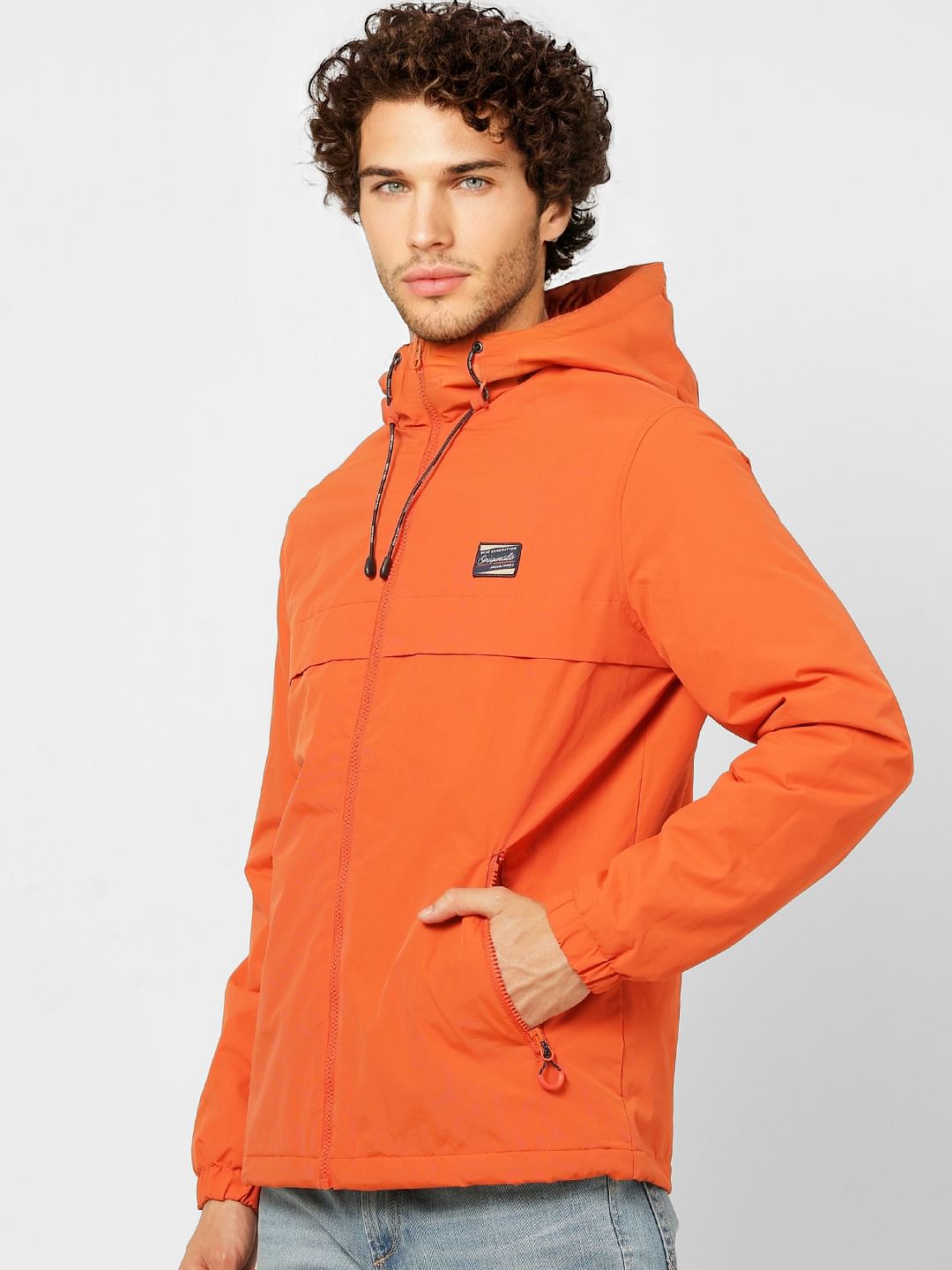 Orange Hooded Jacket