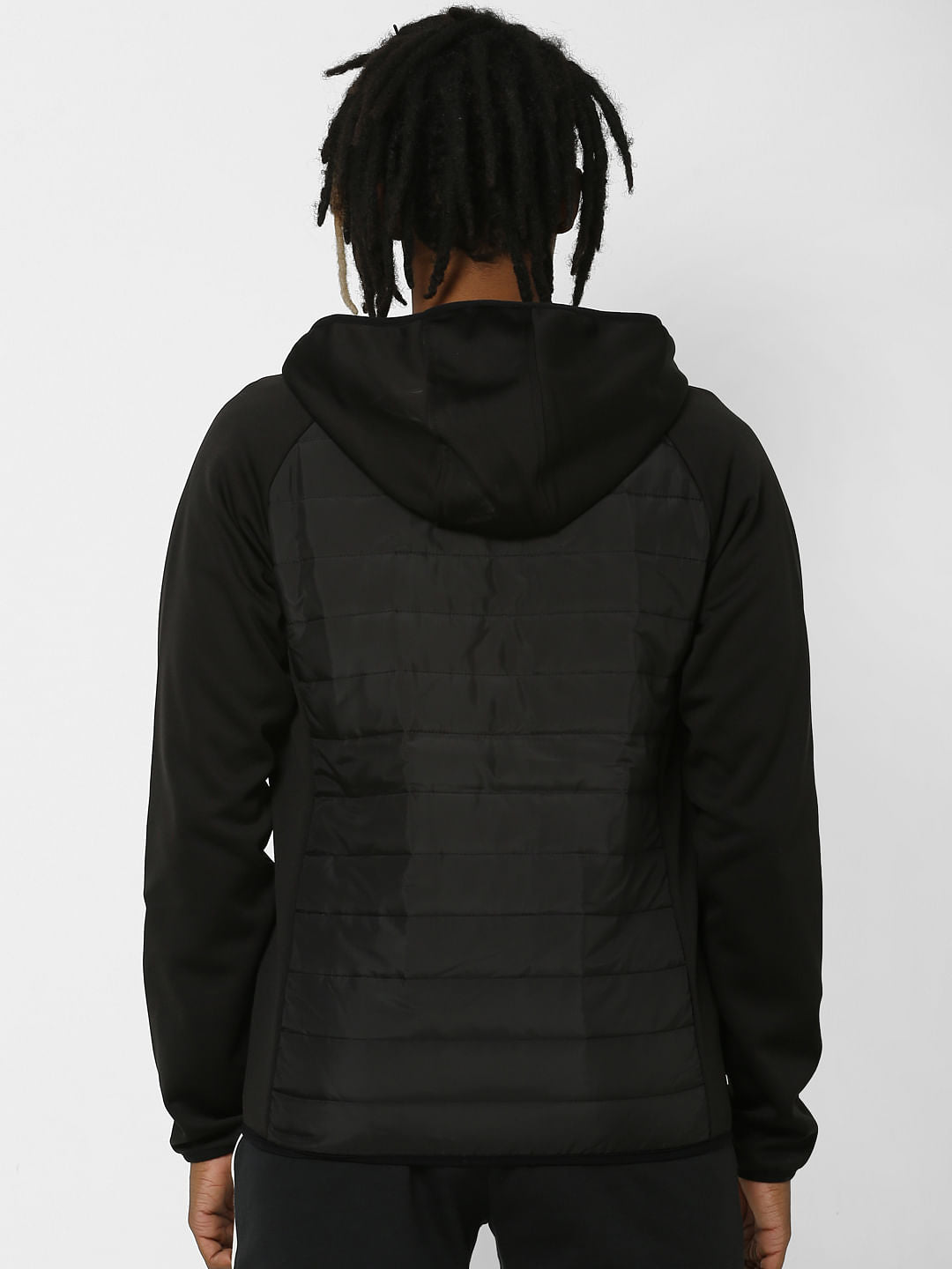 Black Puffer Hooded Jacket