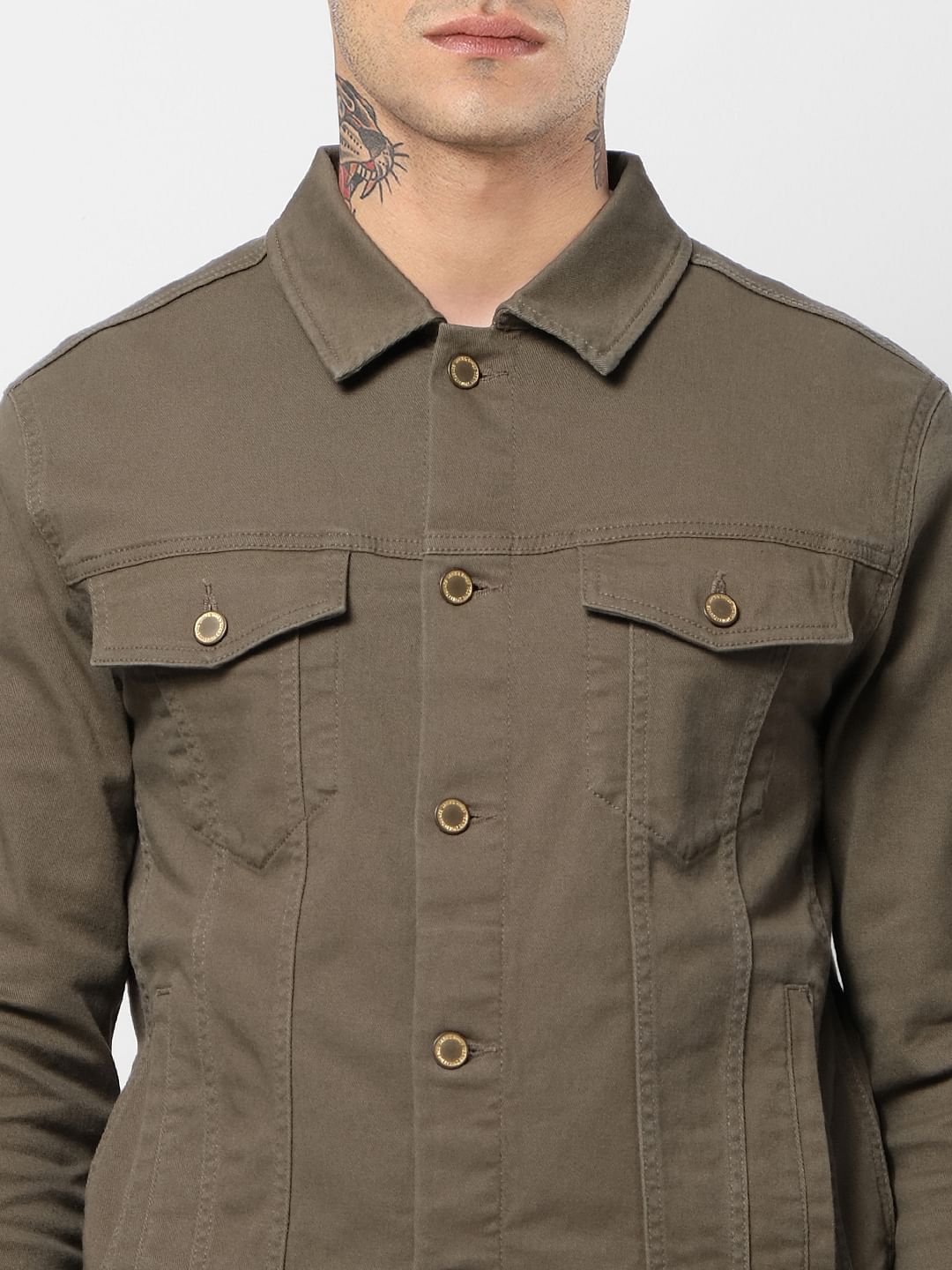 Olive Denim Jacket