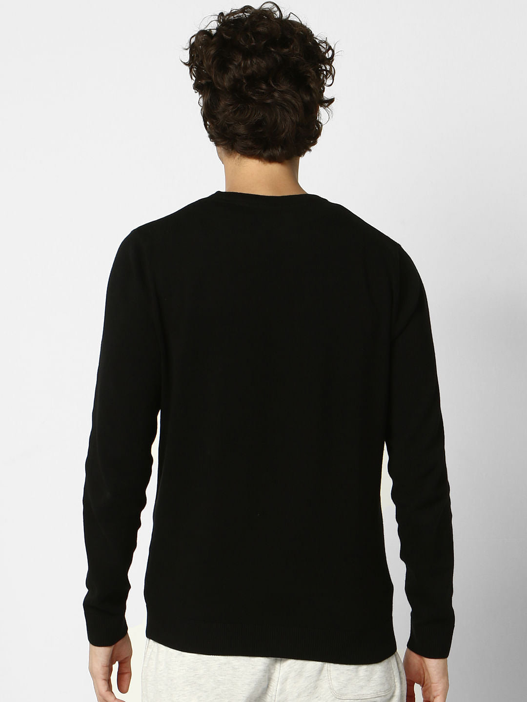 Black Textured Pullover