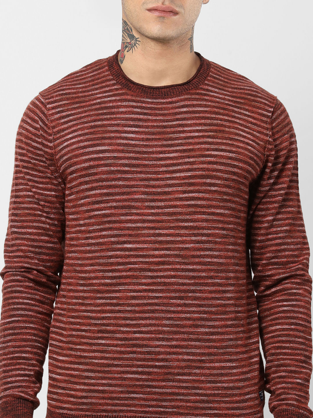Rust Striped Pullover