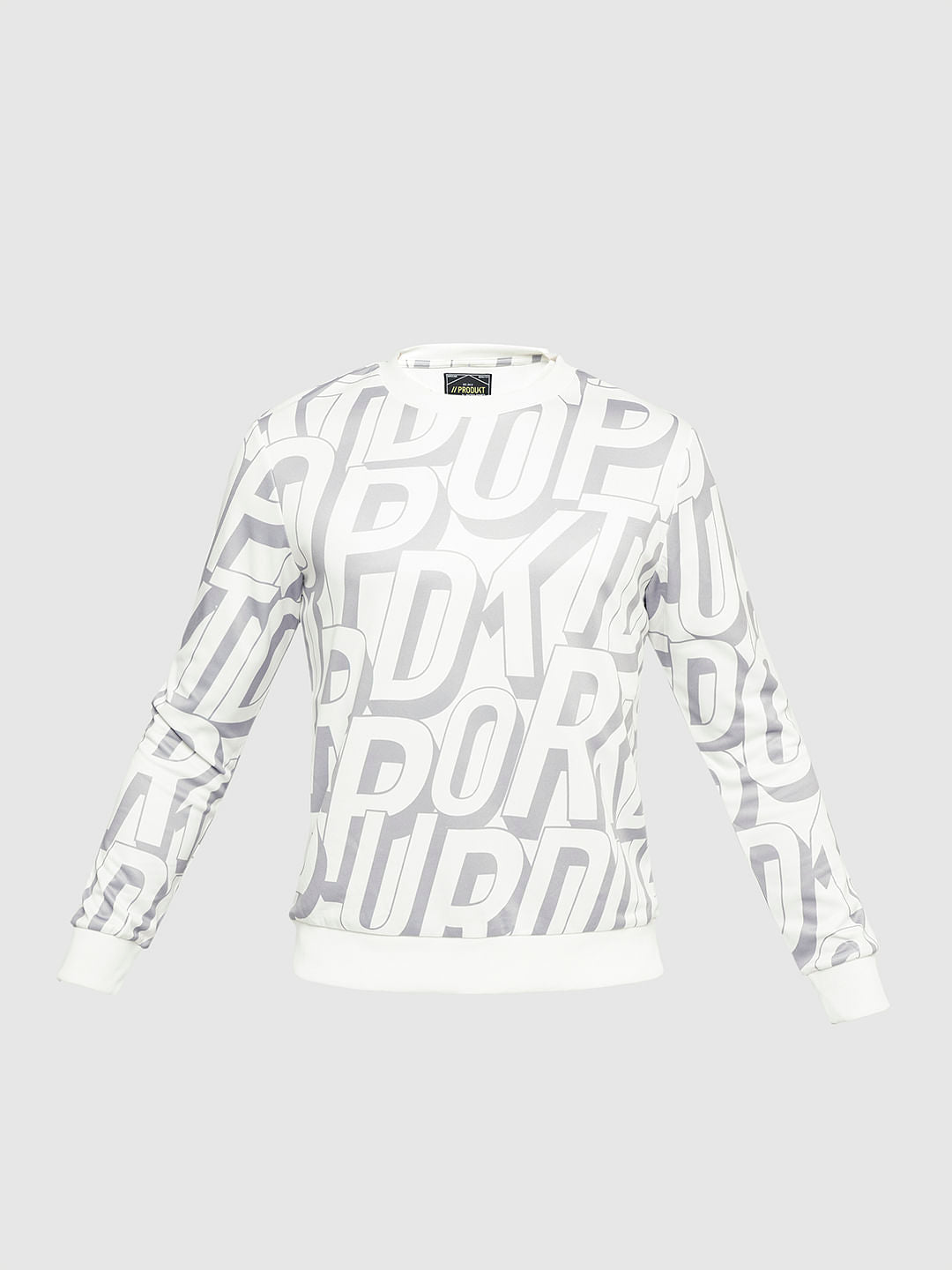PRODUKT by JACK&JONES White Typographic Print Sweatshirt