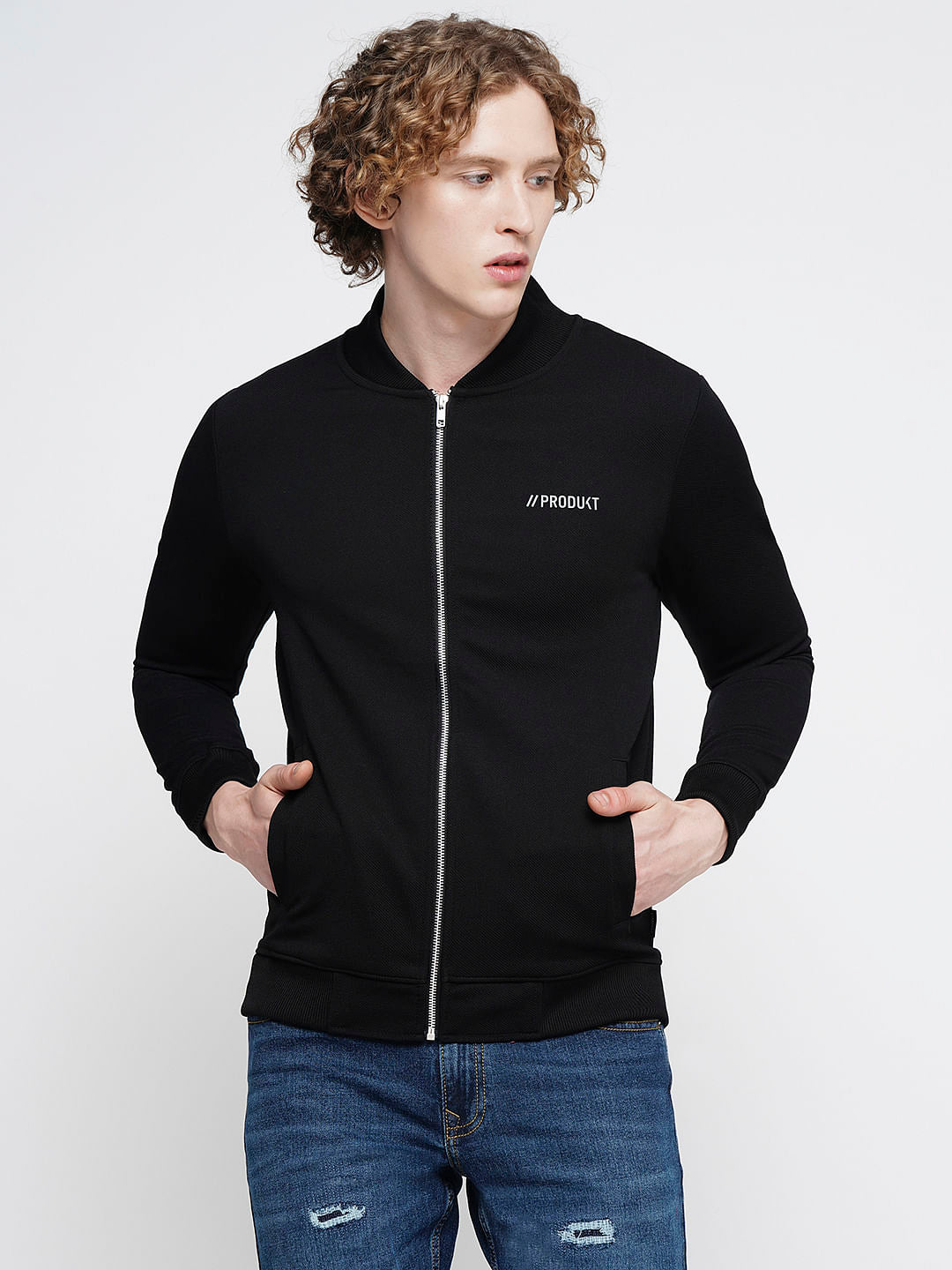 PRODUKT by JACK&JONES Black Zip-Up Sweatshirt